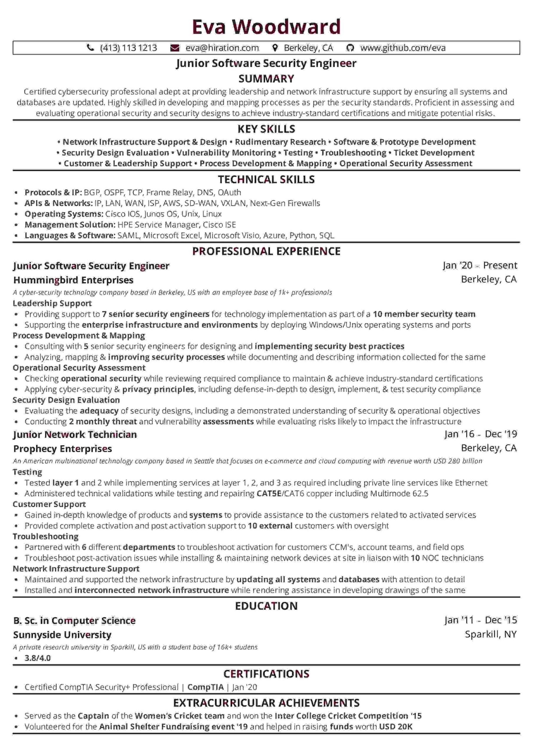 Junior Cyber Security Analyst Resume Sample Cyber Security Analyst Resume: 2022 Guide with 15lancarrezekiq Examples