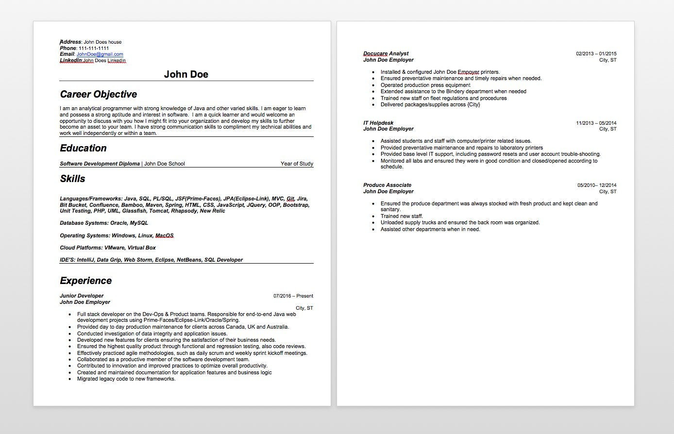 Junior Ios Developer Resume Sample Reddit Junior software Developer Resume Help : R/resumes