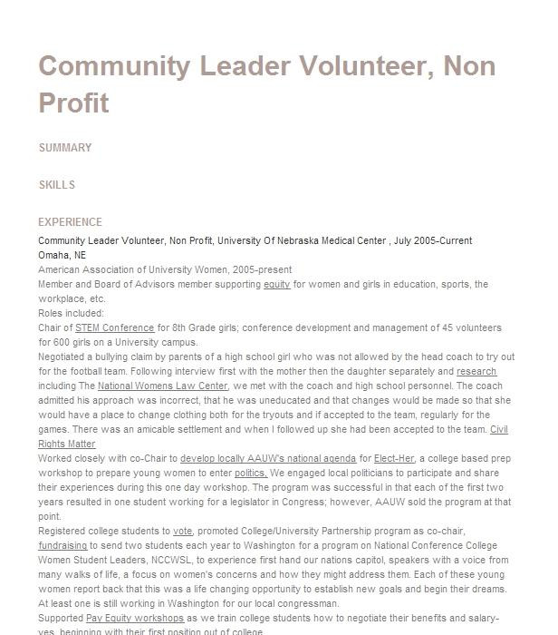 Non Profit Board Member Resume Sample Non Profit Board Member Resume Example Play & Learn