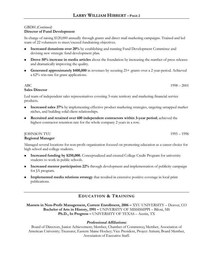 Non Profit Board Of Directors Resume Sample 18 Best Non Profit Resume Samples Images On Pinterest