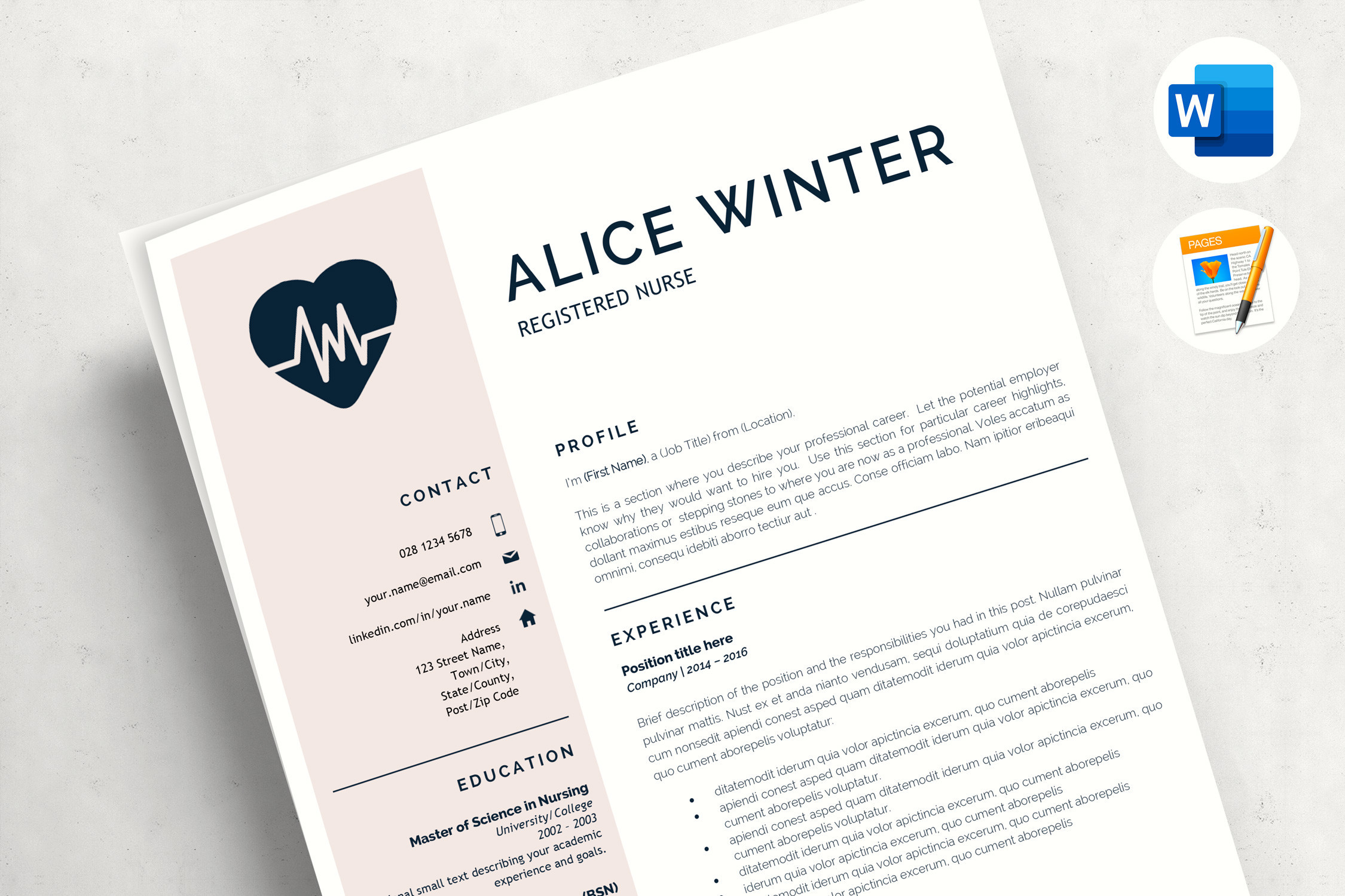 Operating Room Registered Nurse Resume Sample Nurse Resume Template – Medical Cv Cna