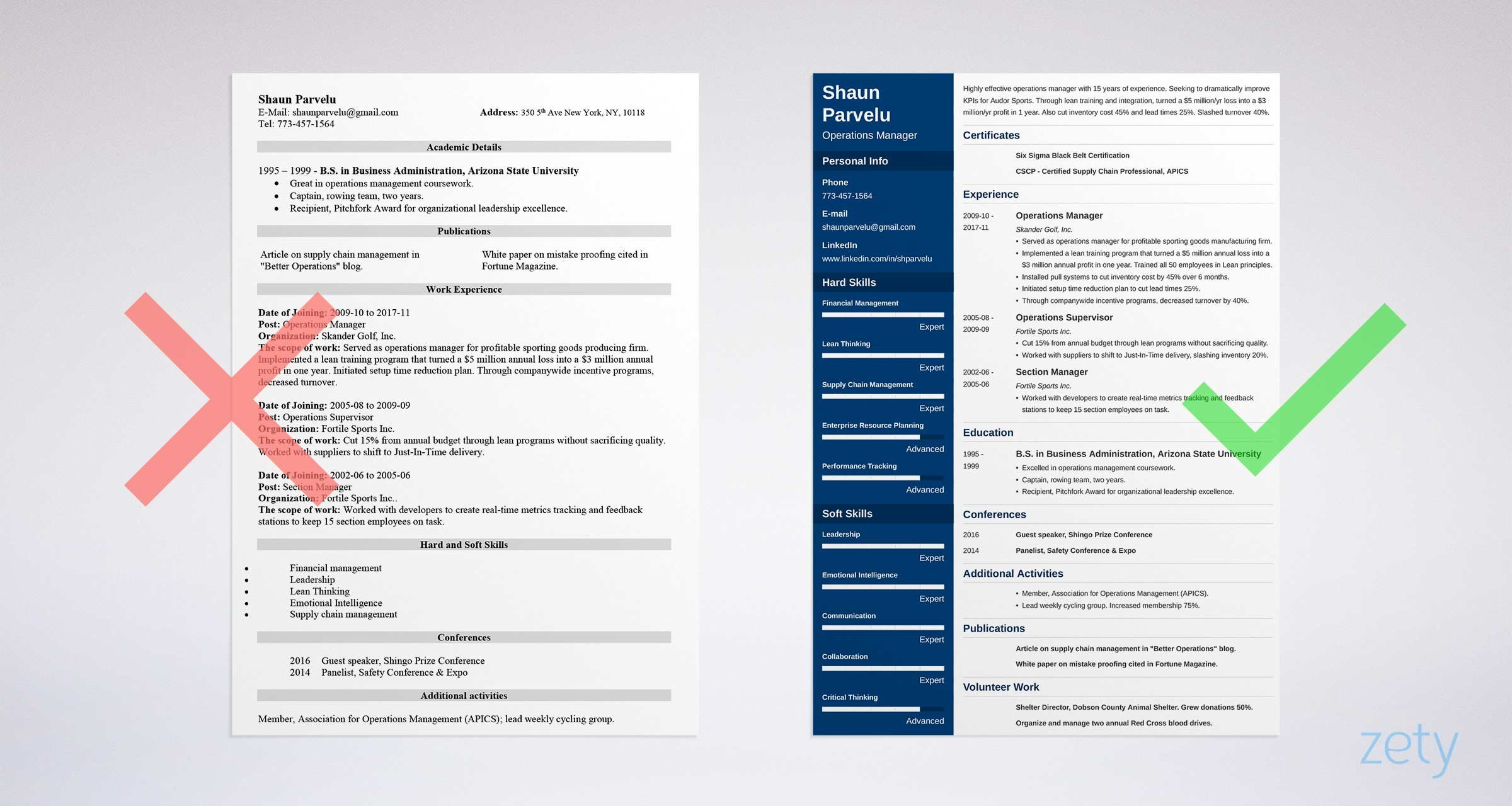 Operations Manager with One Year Experience Sample Resume Operations Manager Resume: Examples & Writing Guide