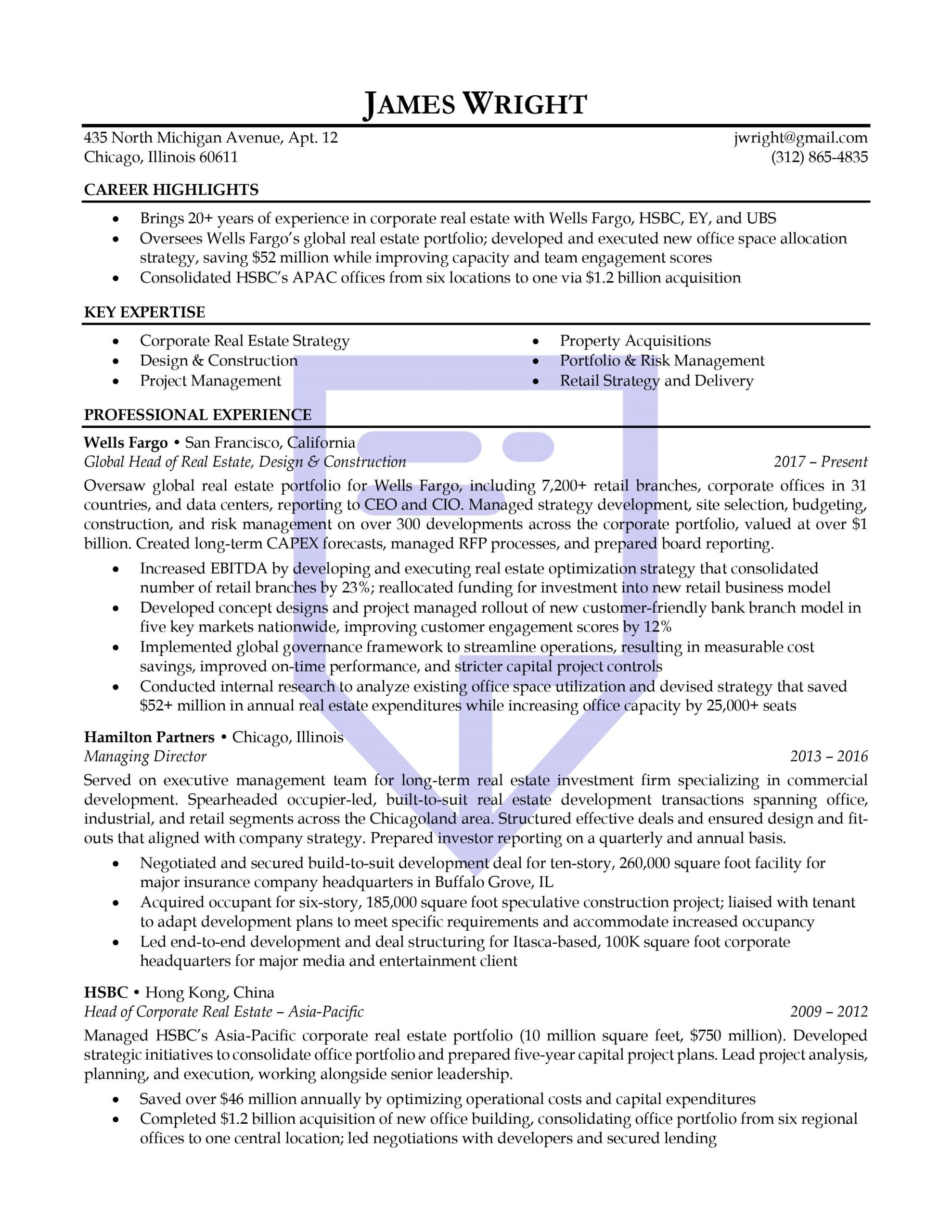 Real Estate Project Manager Resume Sample High-impact Real Estate Executive Resume Sample â Resume Pilots
