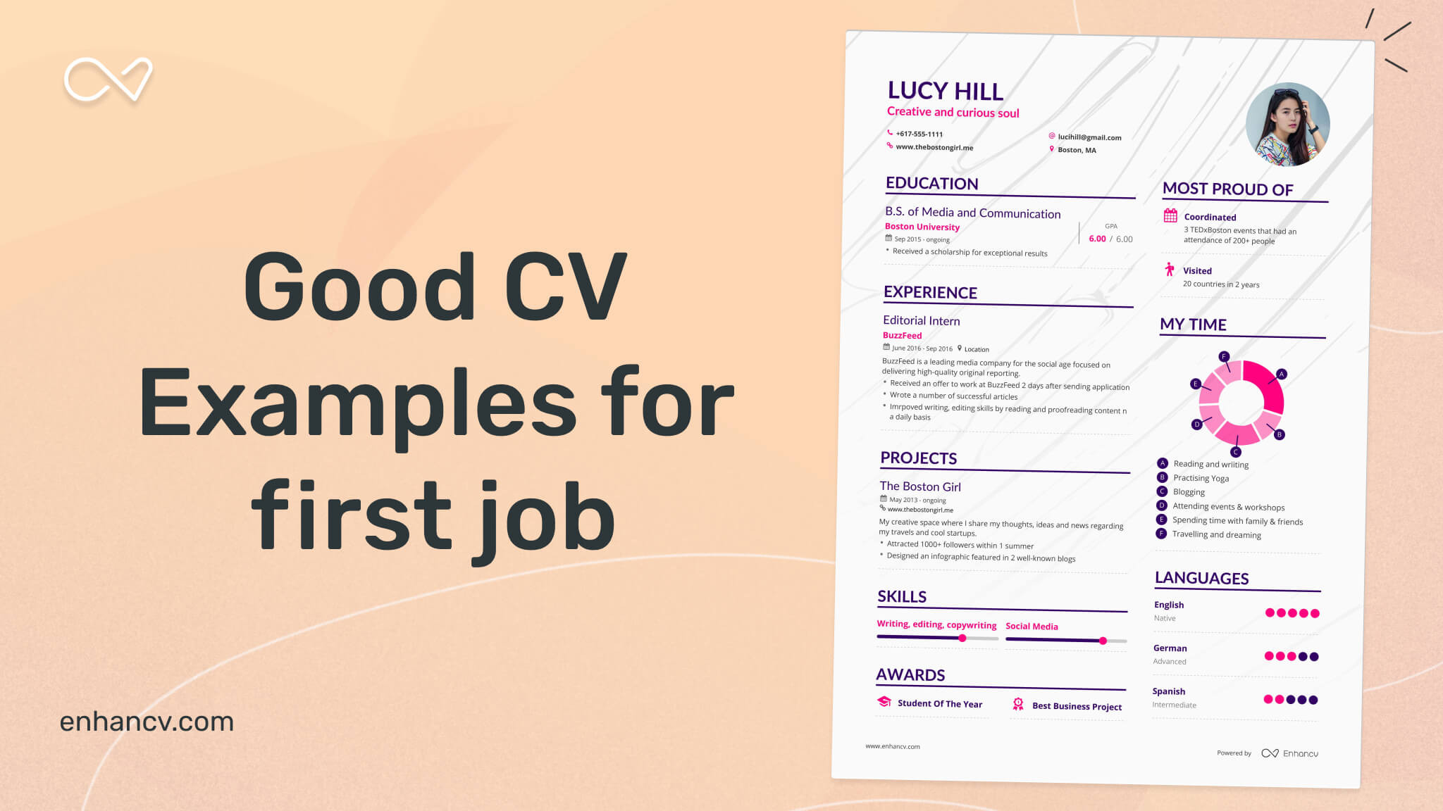 Resume for First Job for Students Sample 8 Cv Examples for First Job (templates   Guide for 2022)