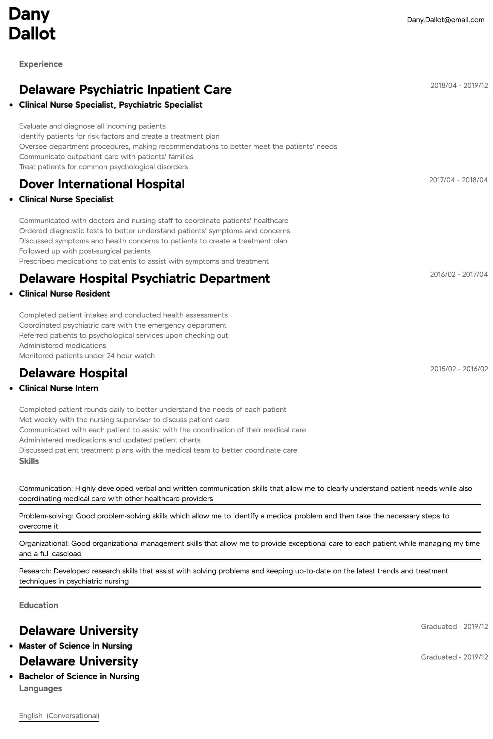 Resume Sample for Rn Care Advisor Clinical Nurse Specialist Resume Samples All Experience Levels …