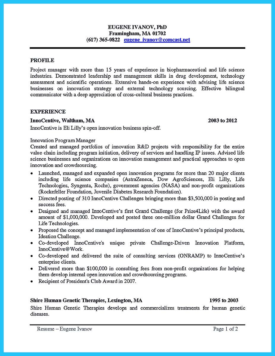 Resume Sample for Rockefeller University Job there are Two Types Of Biotech Resume. One is the Academic Resume …