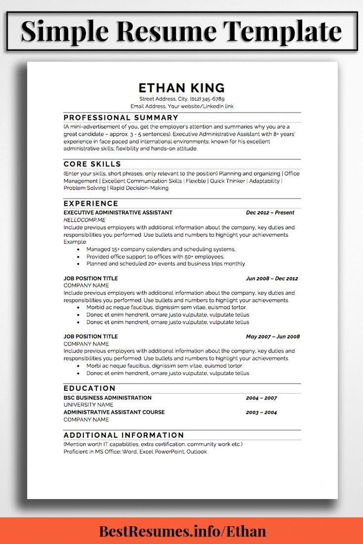 Resume Samples for Any Kind Of Job Professional Resume & Cv Templates – Bestresumes.co Good Resume …