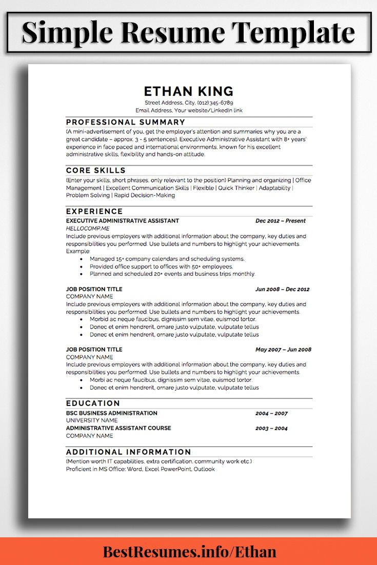 Resume Samples for Any Kind Of Job Professional Resume & Cv Templates – Bestresumes.co Good Resume …