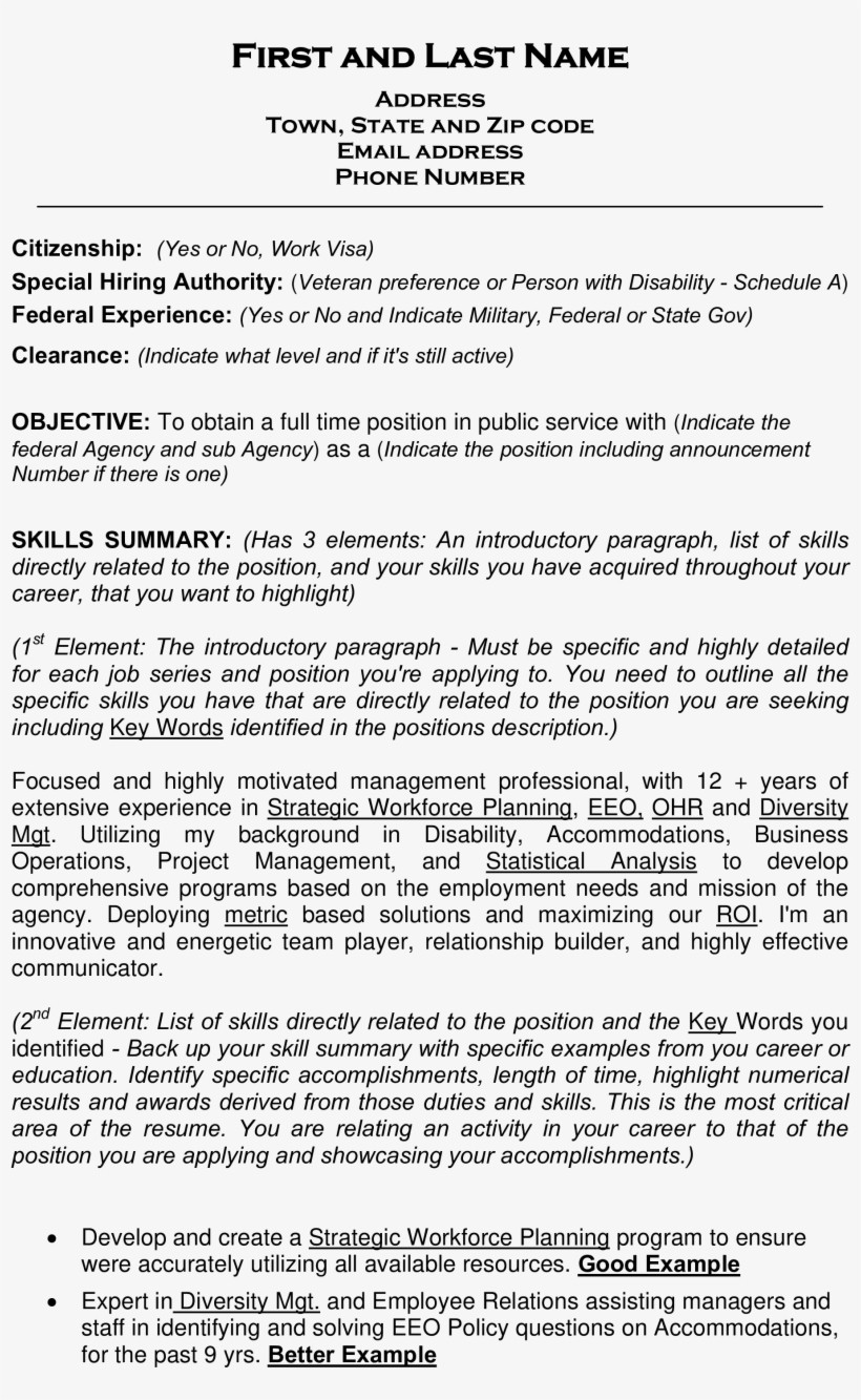 Resume Samples In Outline format Federal Applications with Paragraphs Free Federal Job Resume Templates at Com with List – Paragraph …