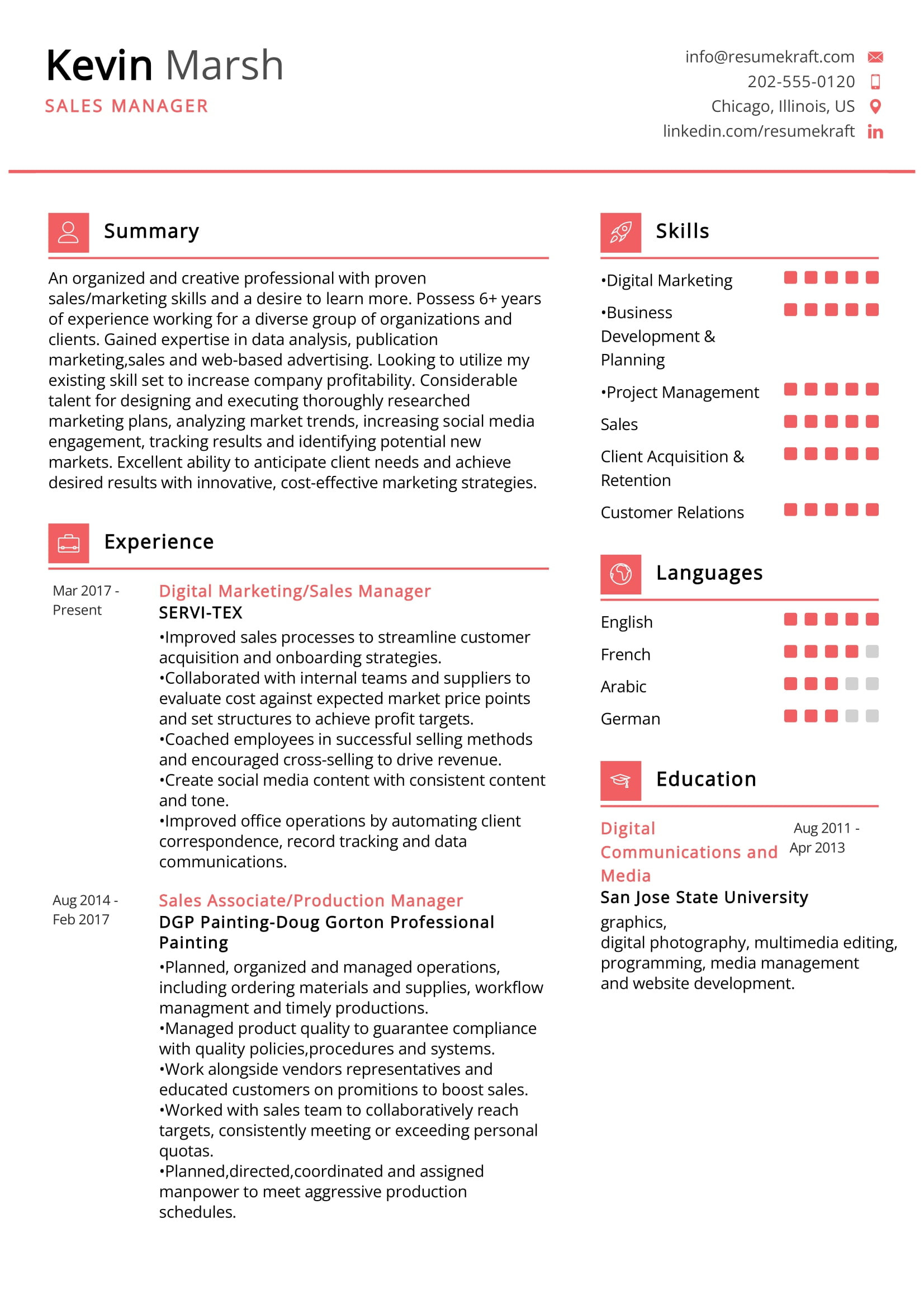 Resume Samples In Sales and Marketing Sales and Marketing Resume Samples 2022 – Resumekraft
