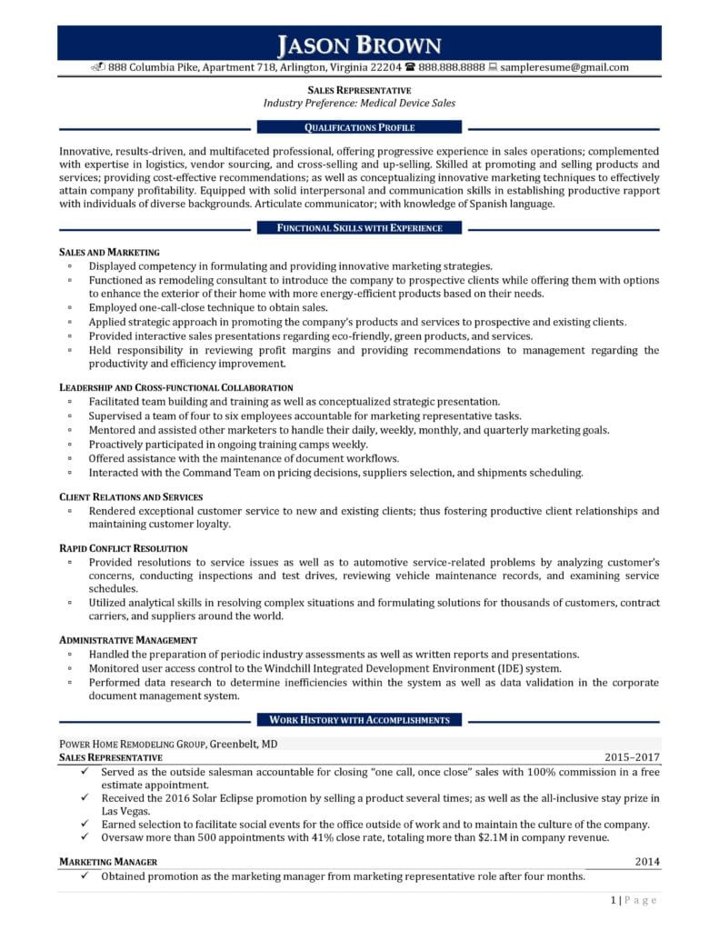 Sales Representative Resume Objective Sample Free Sales Representative Resume Example Resume Professional Writers