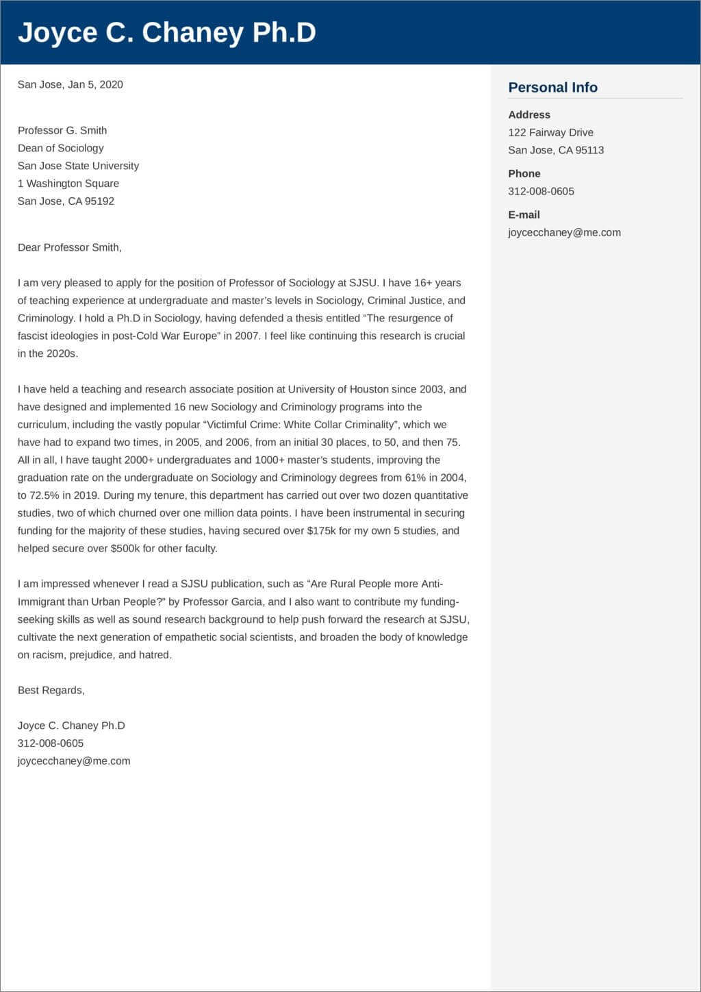 Sample Cover Letter for Academic Resume Academic Cover Letter: Samples & Ready-to-fill Templates