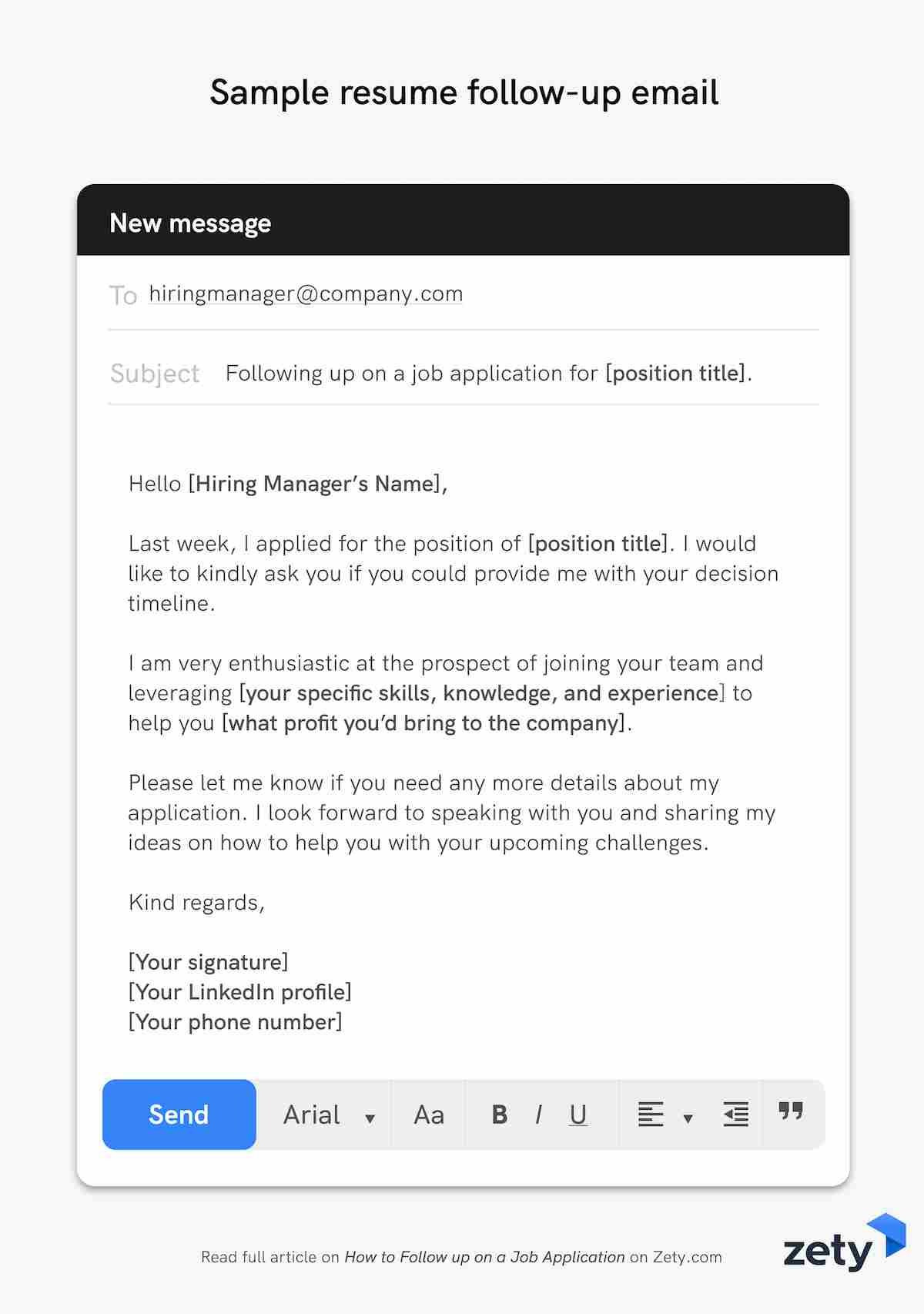 Sample Email for Job Inquiry with Resume How to Follow Up On A Job Application (with Email Sample)