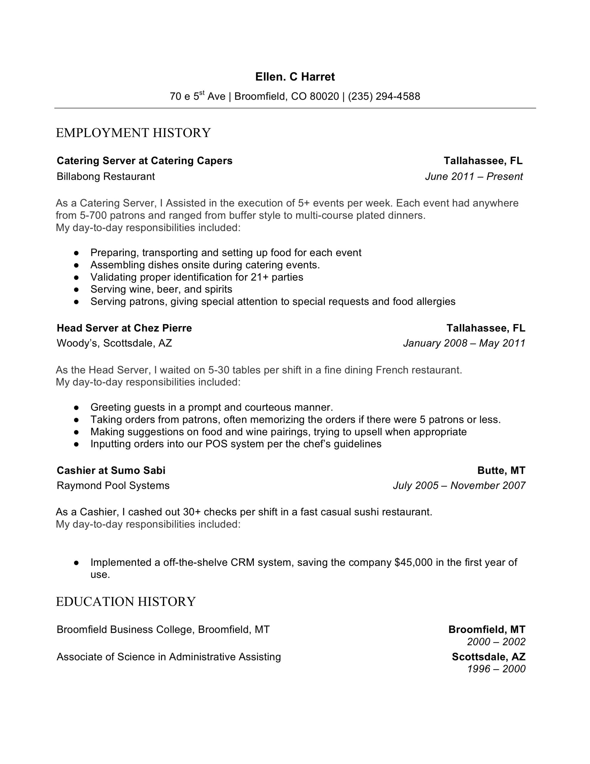 Sample Of Functional and Chronological Resume Combined Resume formats: Chronological, Functional, & Combo 2020