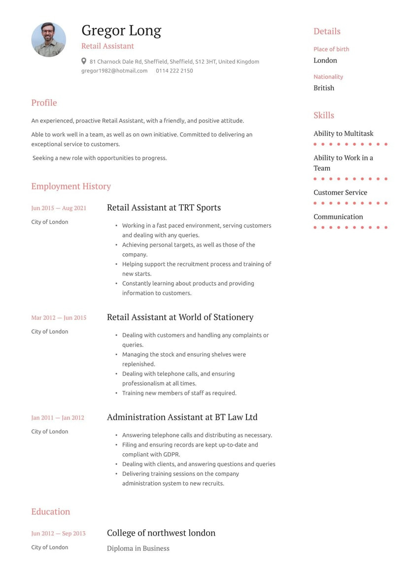 Sample Resume Customer Service Retail to Librarian Retail Cv Examples & Writing Tips 2022 (free Guide) · Resume.io Sample Resume Customer Service Retail to Librarian Retail Cv Examples & Writing Tips 2022 (free Guide) · Resume.io