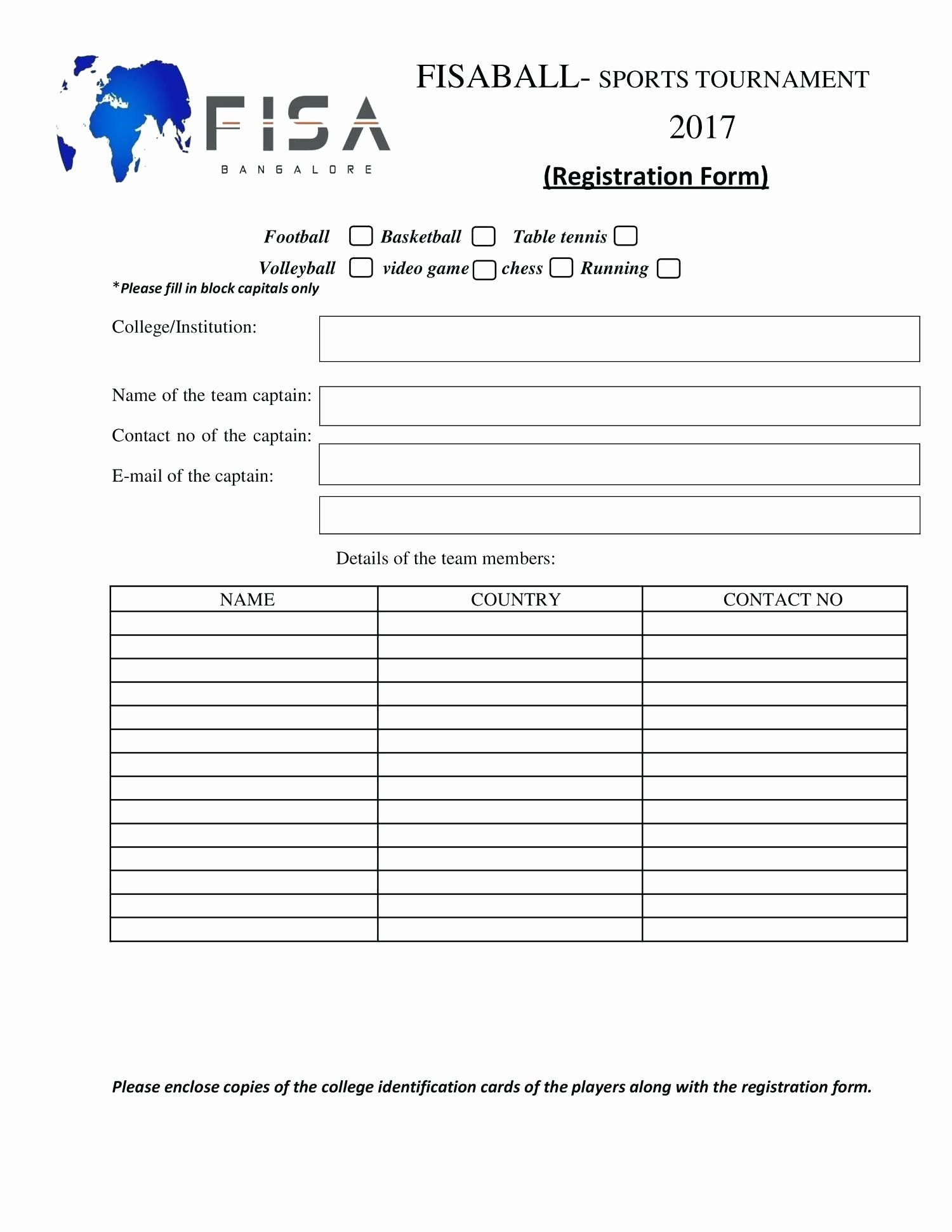 Sample Resume Dance Registration form Template Dance Registration form Template New Team Registration form …