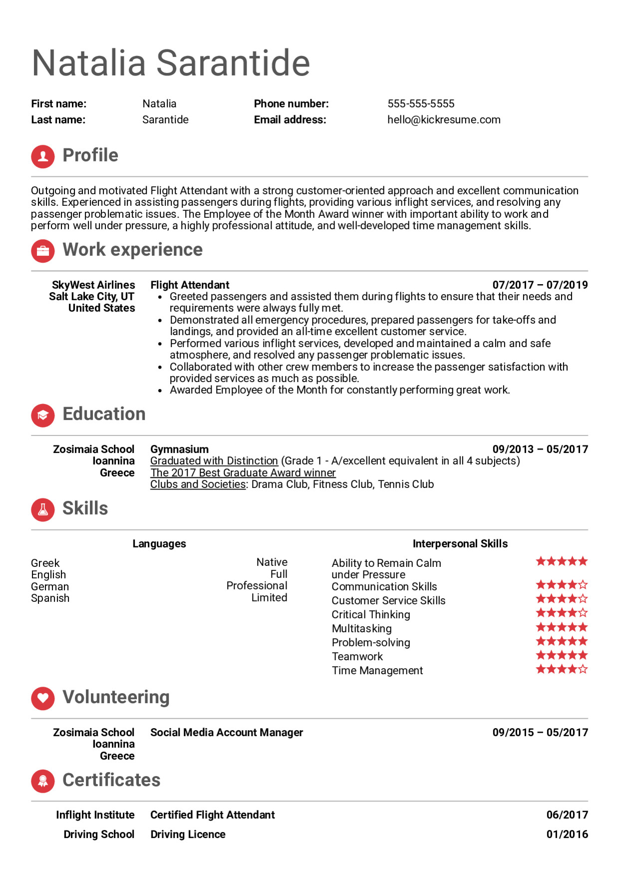 Sample Resume for Applying Flight attendant Flight attendant Resume Template Sample Resume for Applying Flight attendant Flight attendant Resume Template