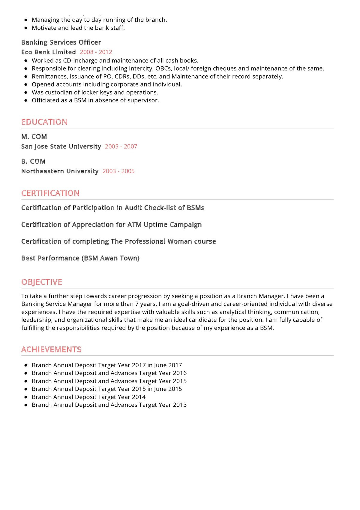 Sample Resume for Bank Sales Officer Banking Services Officer Resume Sample 2022 Writing Tips …