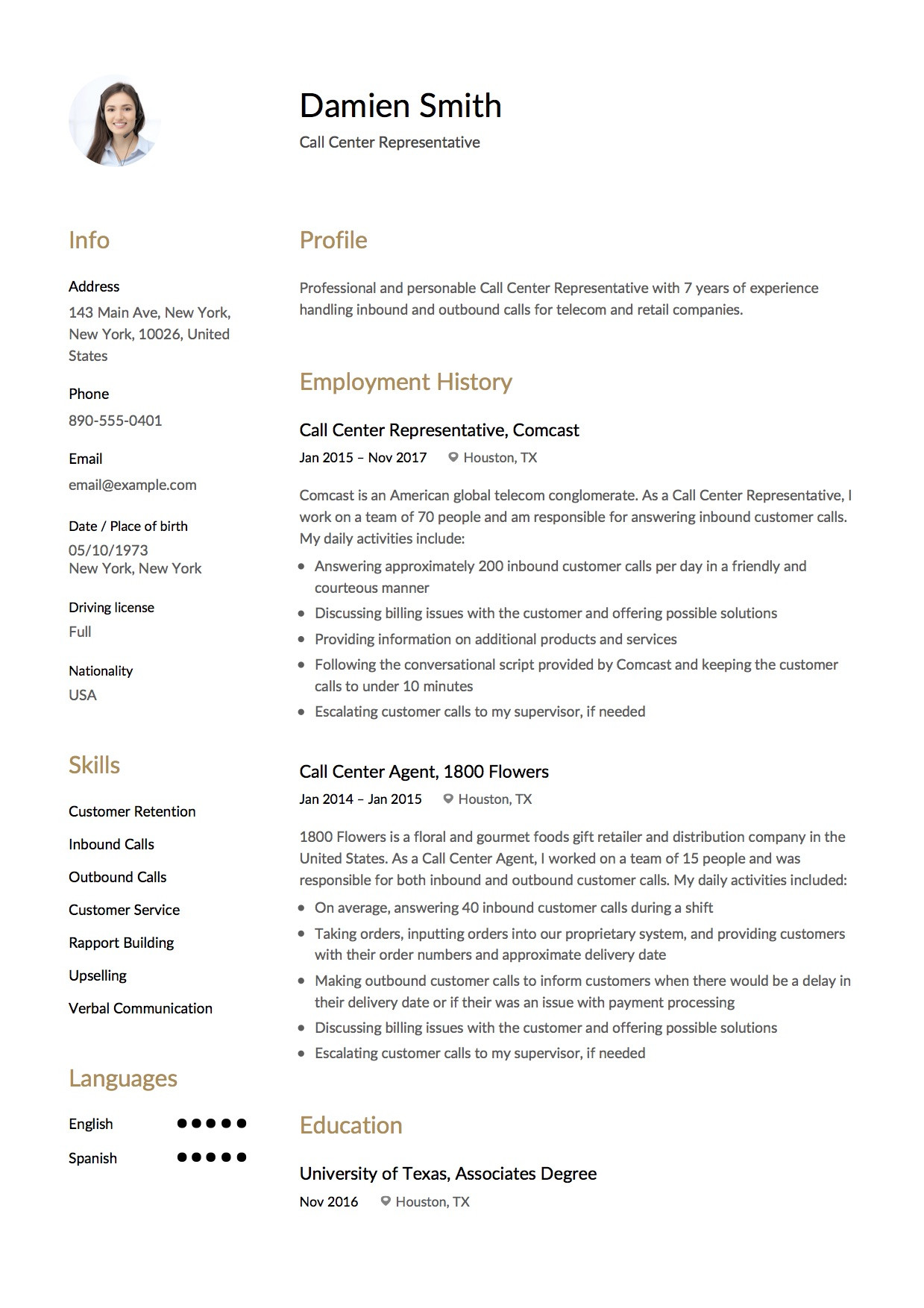 Sample Resume for Entry Level Non Voice Representative Call Center Resume & Guide (lancarrezekiq 12 Free Downloads) 2022