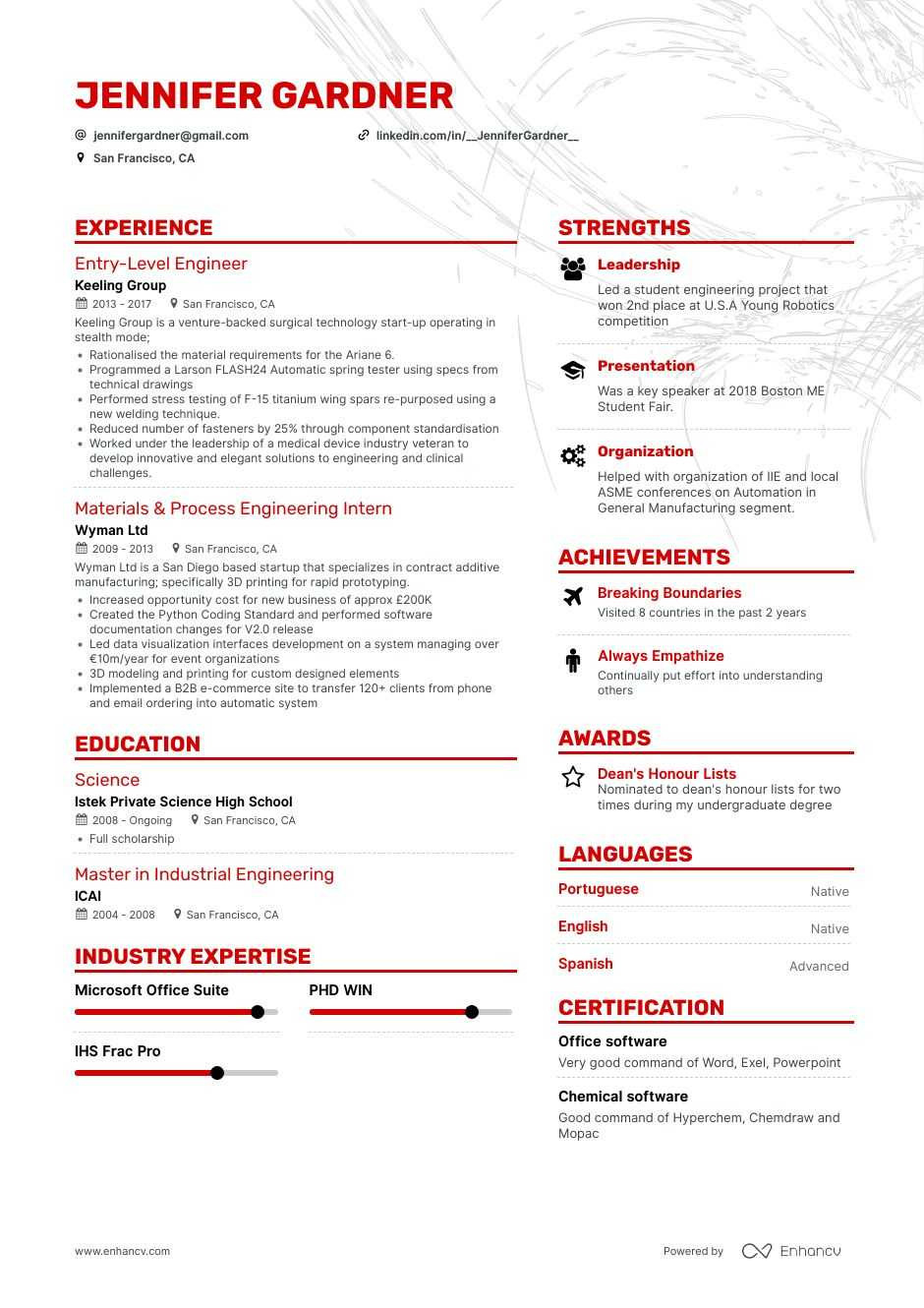 Sample Resume for Fresh Graduate Industrial Engineer Entry-level Engineering Resume Examples How-to Guide & Templates