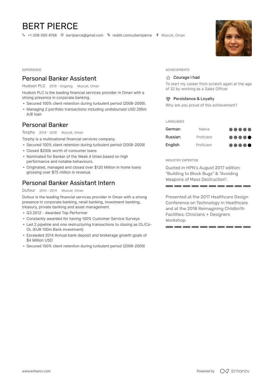 Sample Resume for Personal Banker Position Personal Banker Resume Sample One – Good Resume Examples