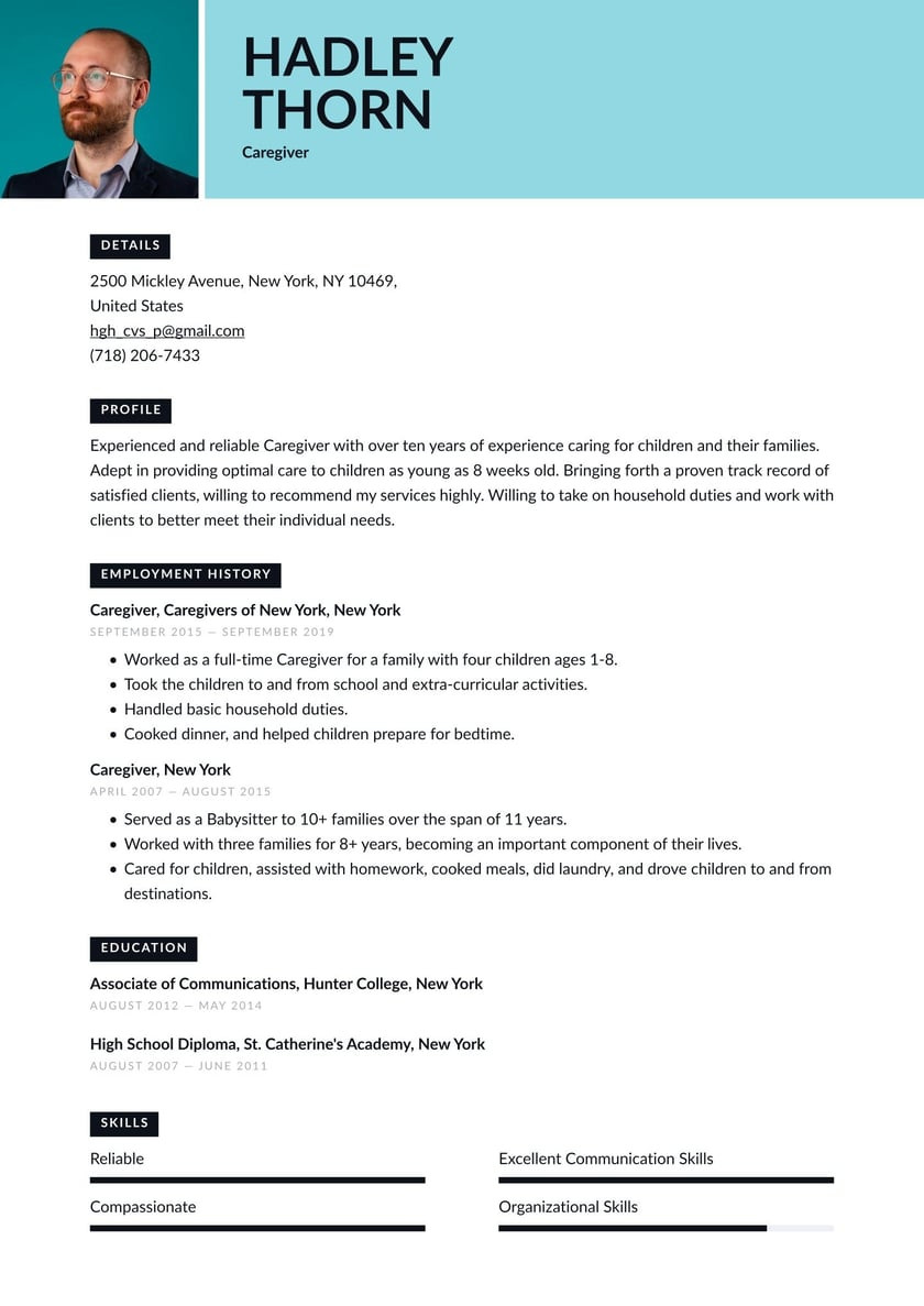 Sample Resume for Personal Care Provider Caregiver Resume Examples & Writing Tips 2021 (free Guide)