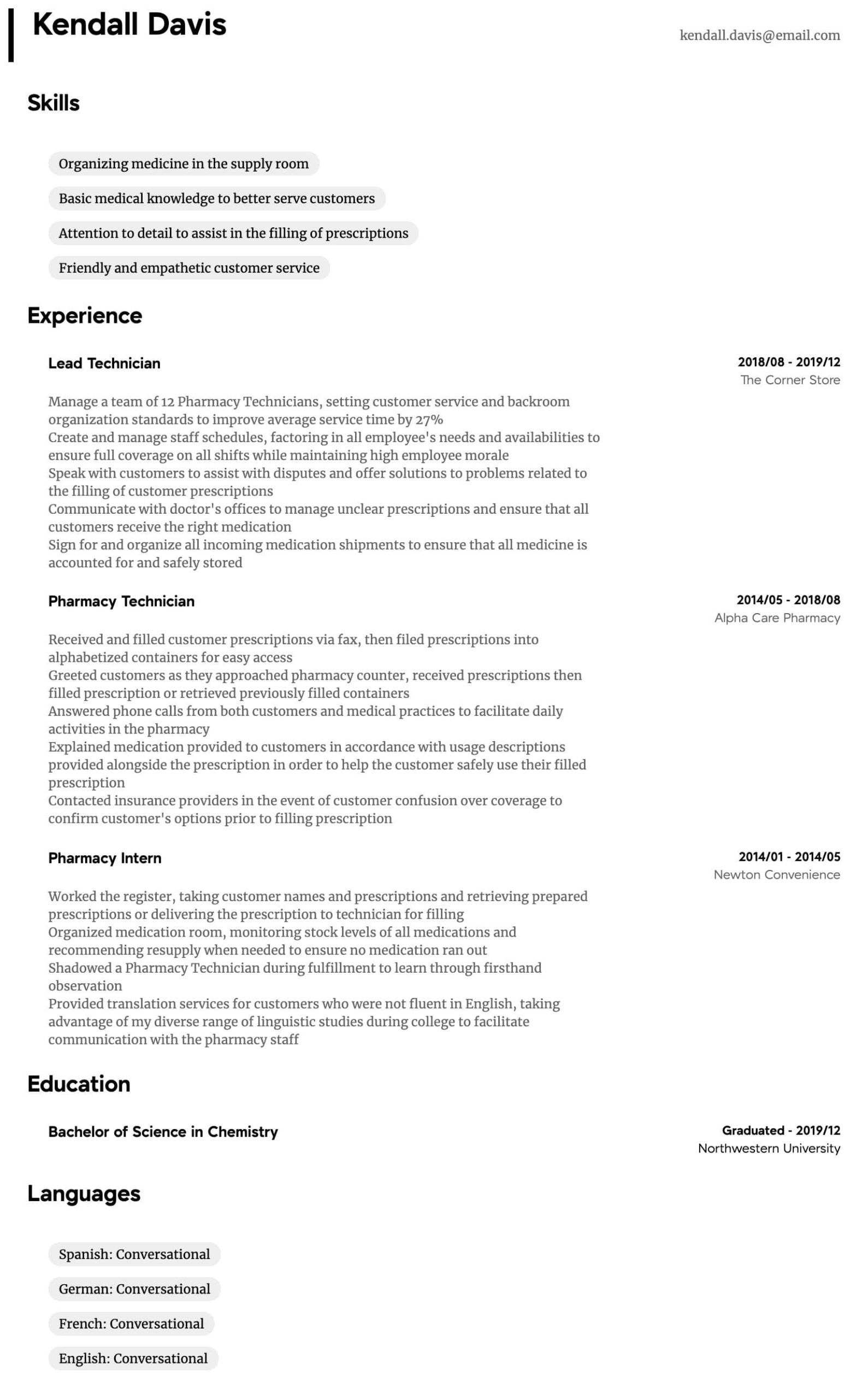 Sample Resume for Pharmacy assistant without Experience Pharmacy Technician Resume Samples All Experience Levels …