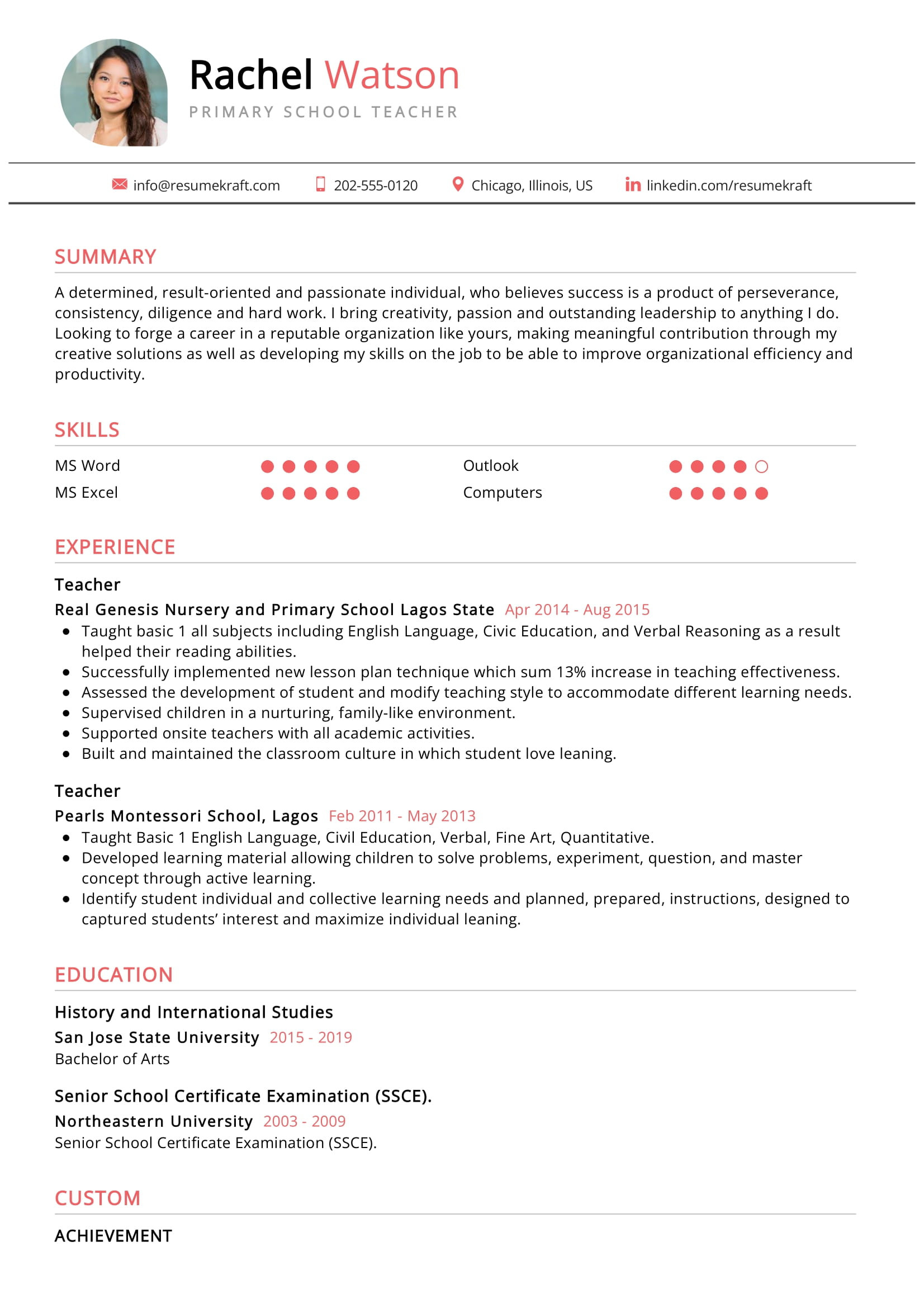 Sample Resume for Primary Teachers In India Primary School Teacher Resume Example 2022 Writing Tips …