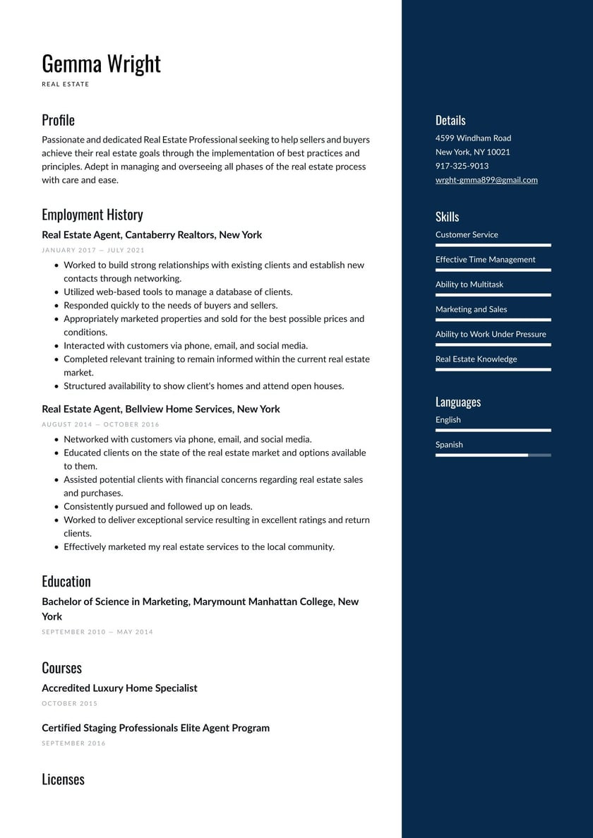 Sample Resume From Realtor to Loan Officer Real Estate Resume Examples & Writing Tips 2022 (free Guide)