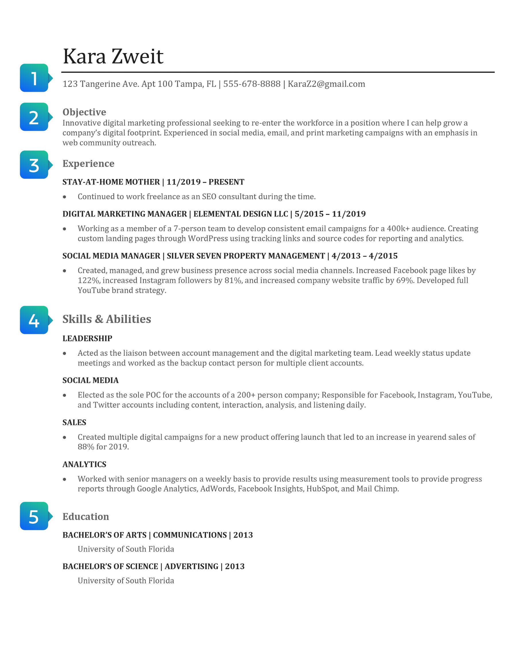 Sample Resume From Stay at Home Mom Stay-at-home Mom Resume Templates and Examples