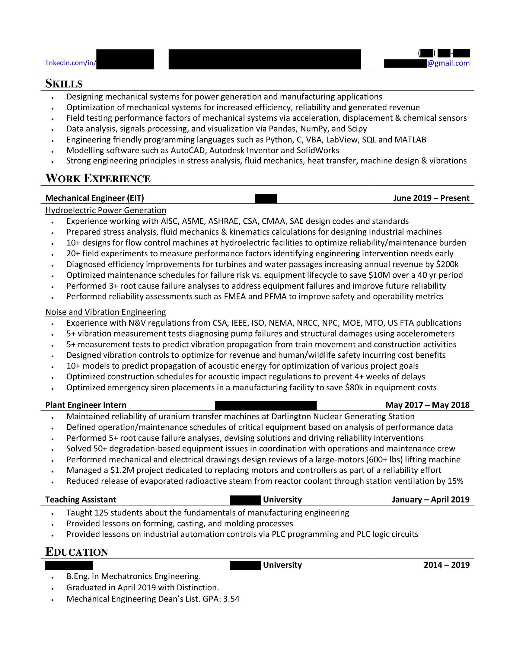 Sample Resume From Tesla software Developer This Resume Got Me 5 Seperate Interviews and An Offer From Tesla …