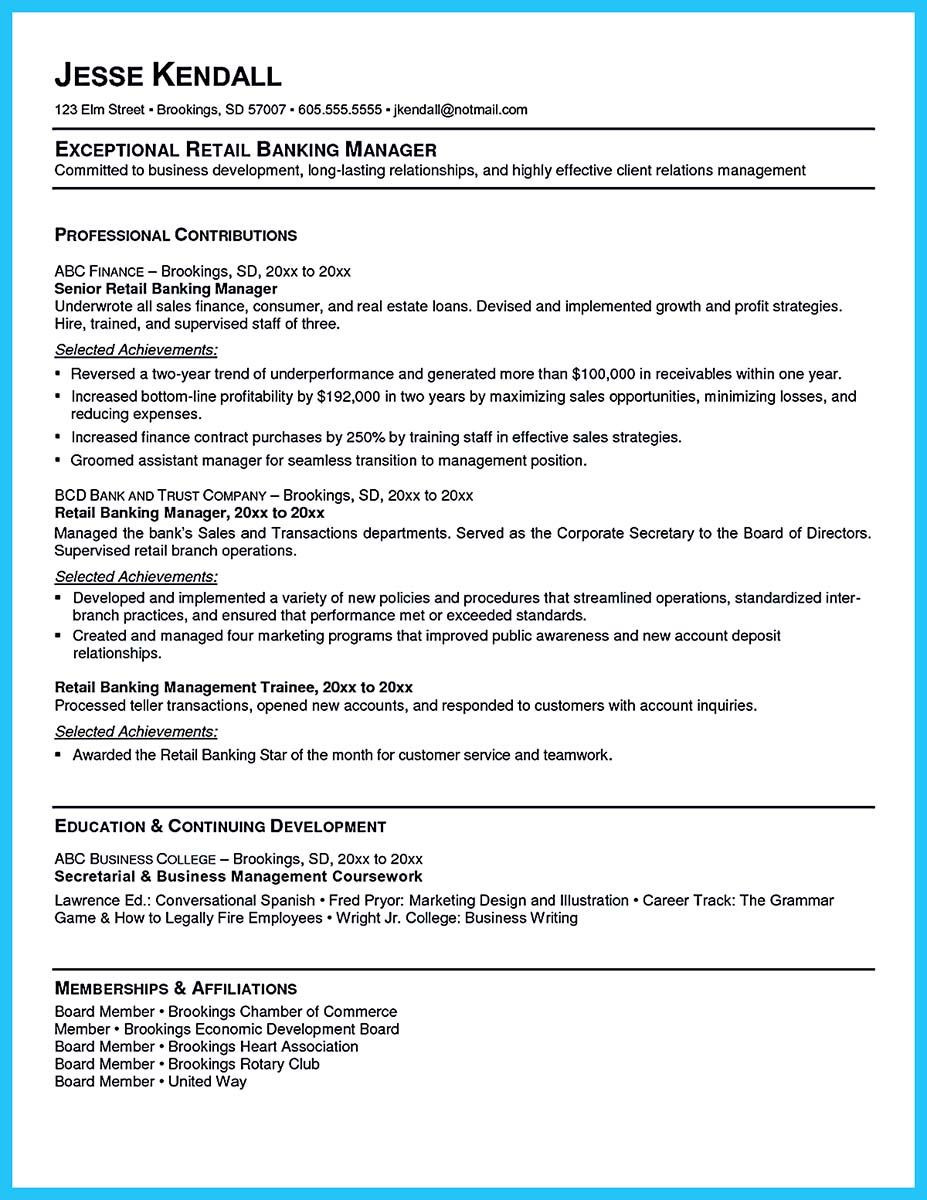 Sample Resume Objective Statement for Banking Banking Resume Examples are Helpful Matters to Refer as You are …