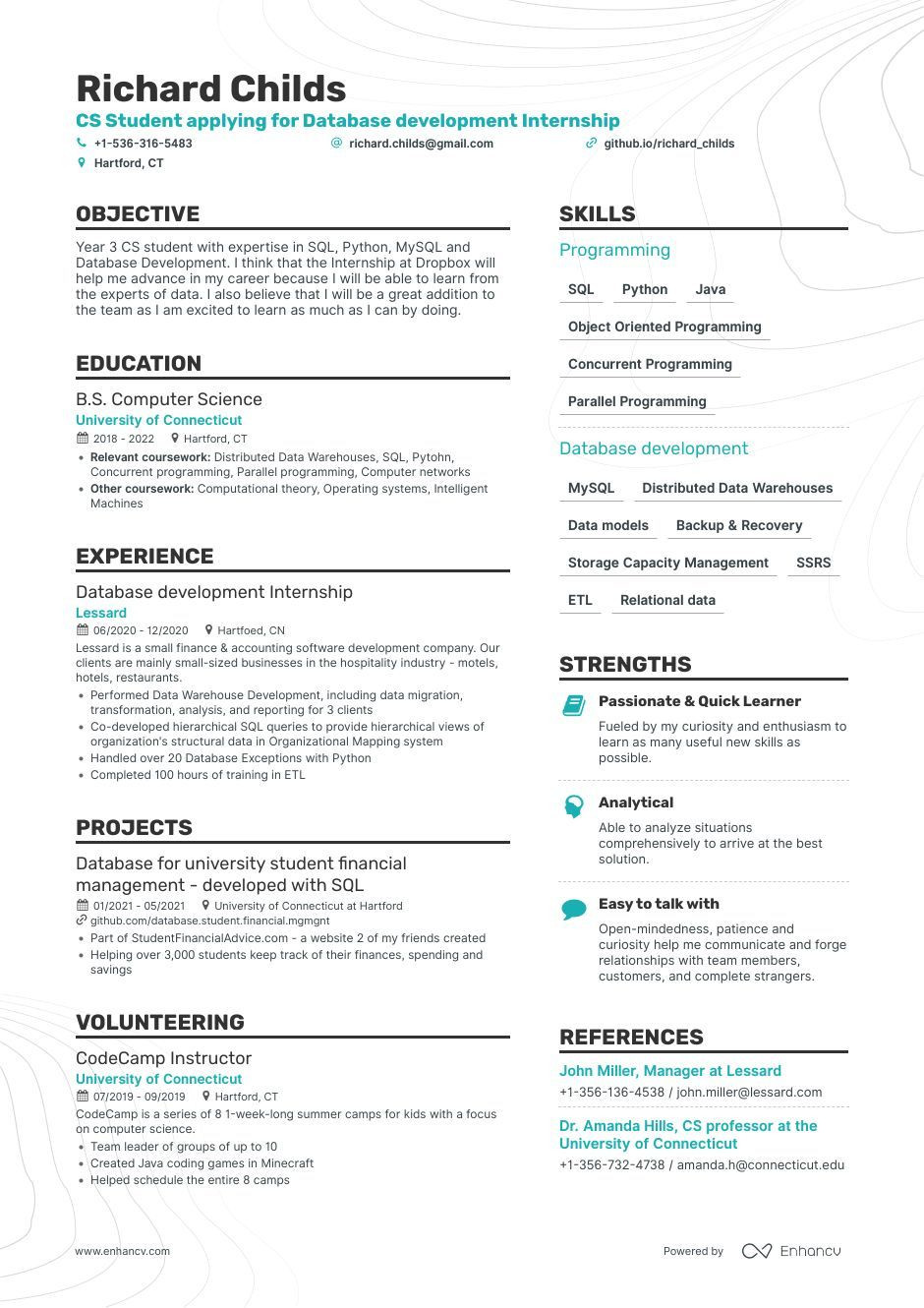 Sample Resume Objective Statement for Computer Science Computer Science Resume Examples & Guide for 2022 (layout, Skills …
