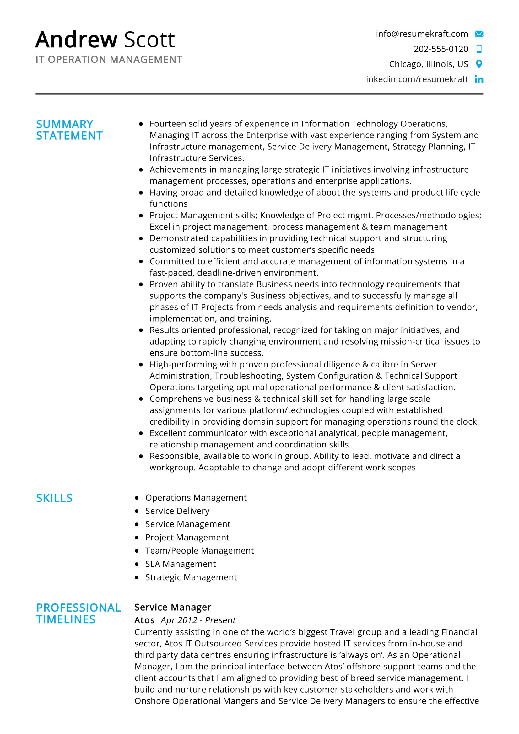 Sample Resume with Achievements Business Operations It Operation Management Resume Sample 2022 Writing Tips …