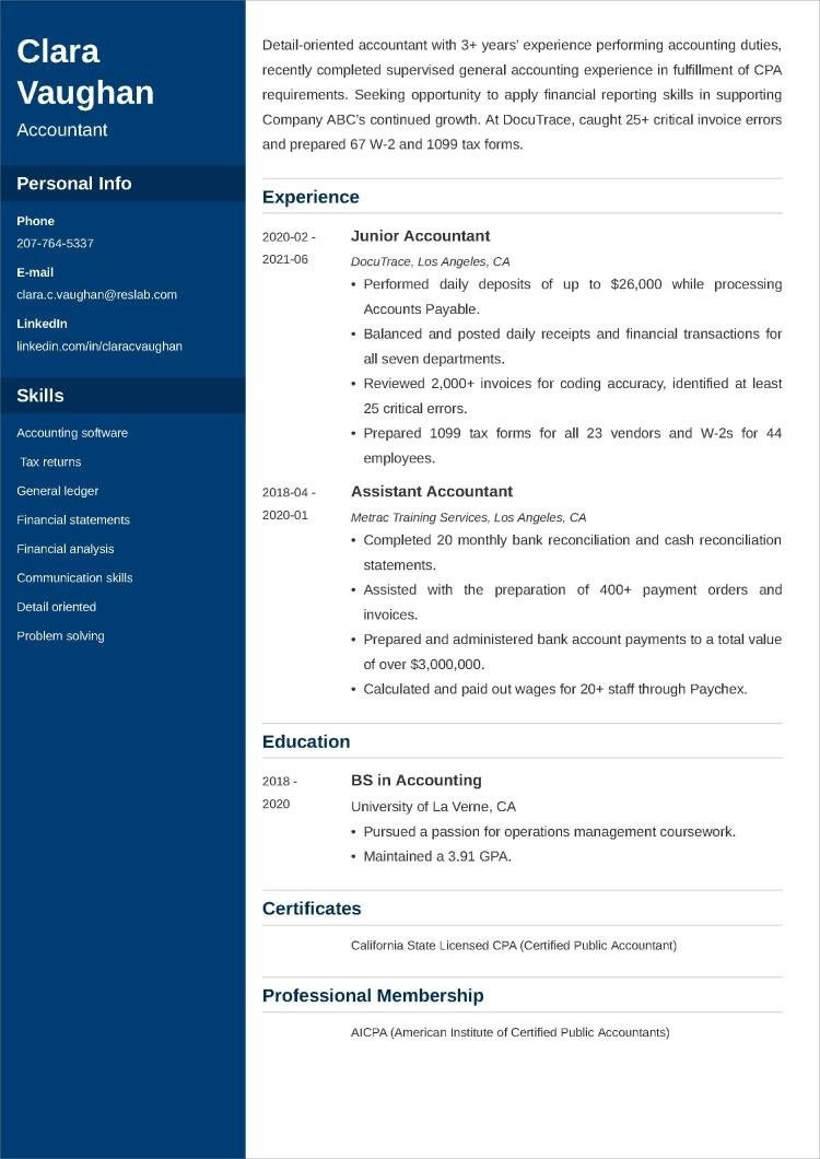 Sample Resume with Big 4 Tax Intern Experience Entry Level Accounting Resumeâsample and 25lancarrezekiq Writing Tips