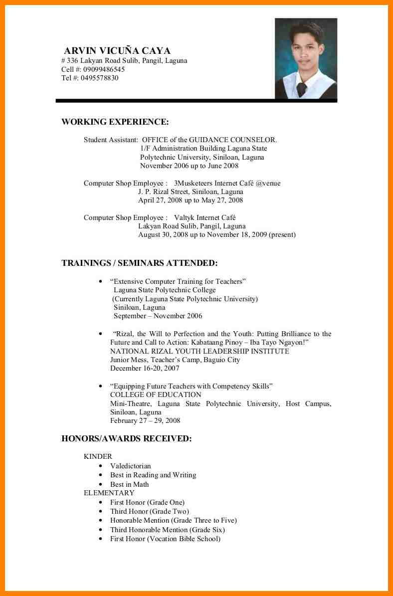 Sample Resume with Trainings and Seminars Resume Seminars and Trainings – Resume Templates Word