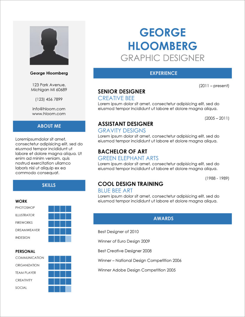 Sample Single Page Senior Management Resume Free One-page Resume Templates [free Download]