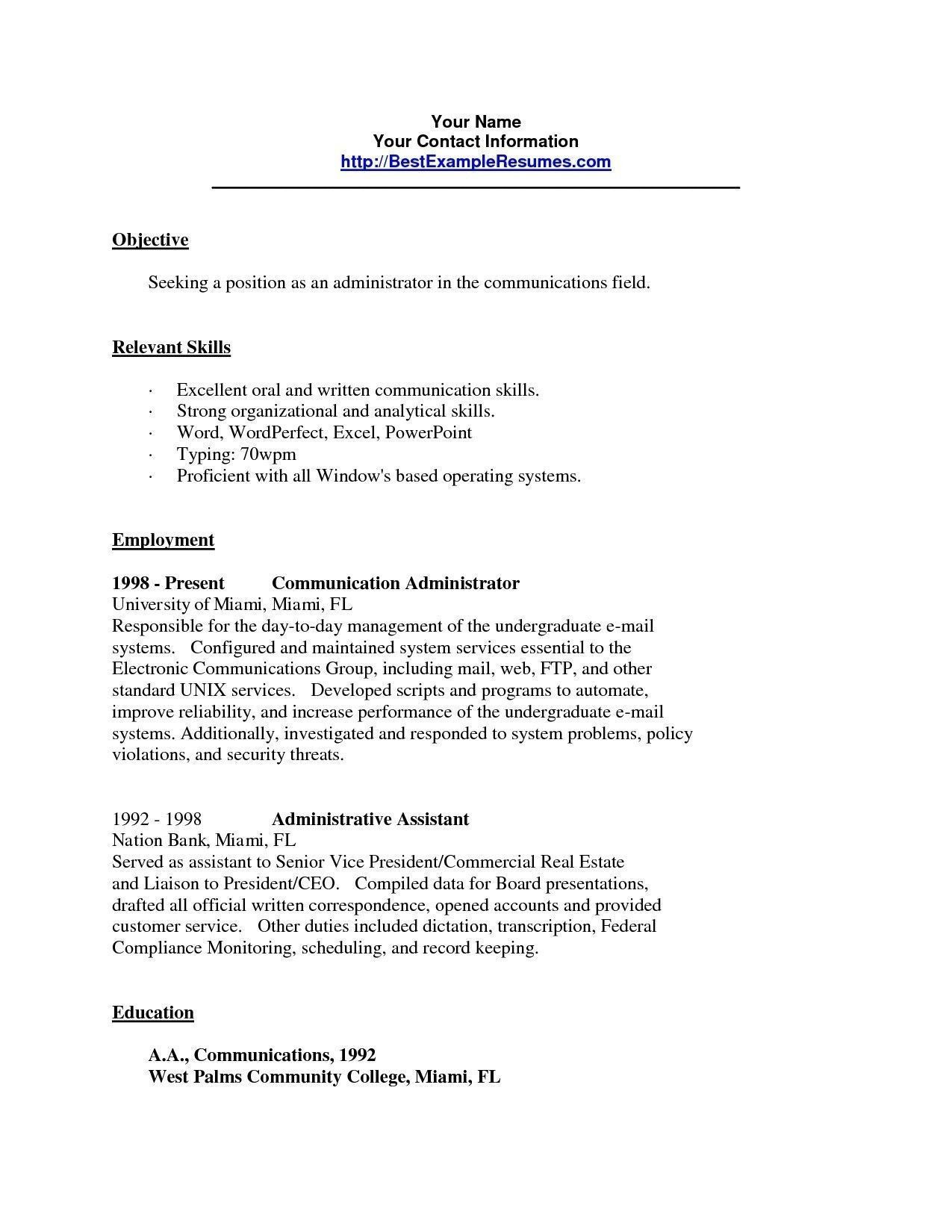 Sample Skills and Abilities for Communication Resume Communication Example for Resume Resume Skills, Good …