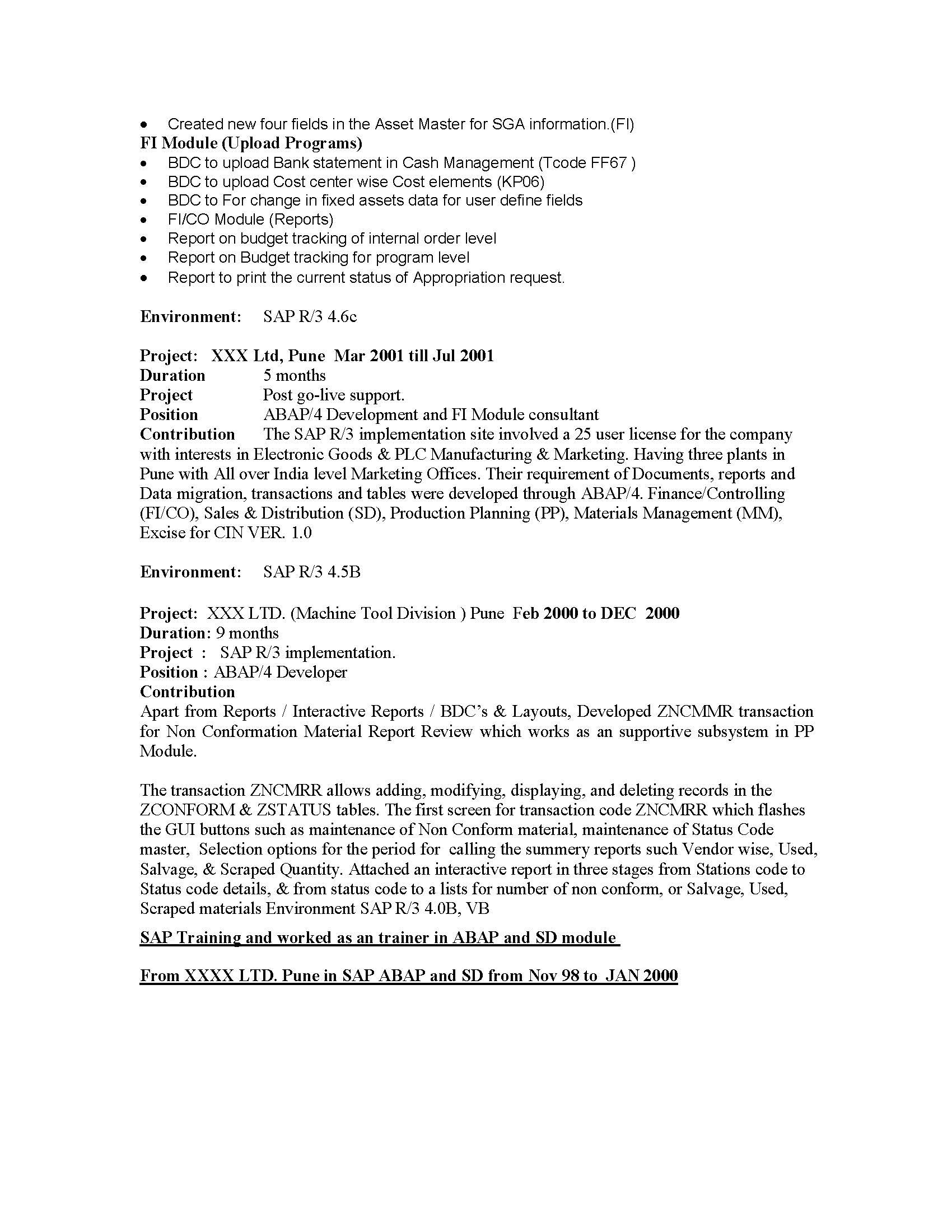 Sap Sd Techno Functional Consultant Sample Resume Sap is Sample Resumes