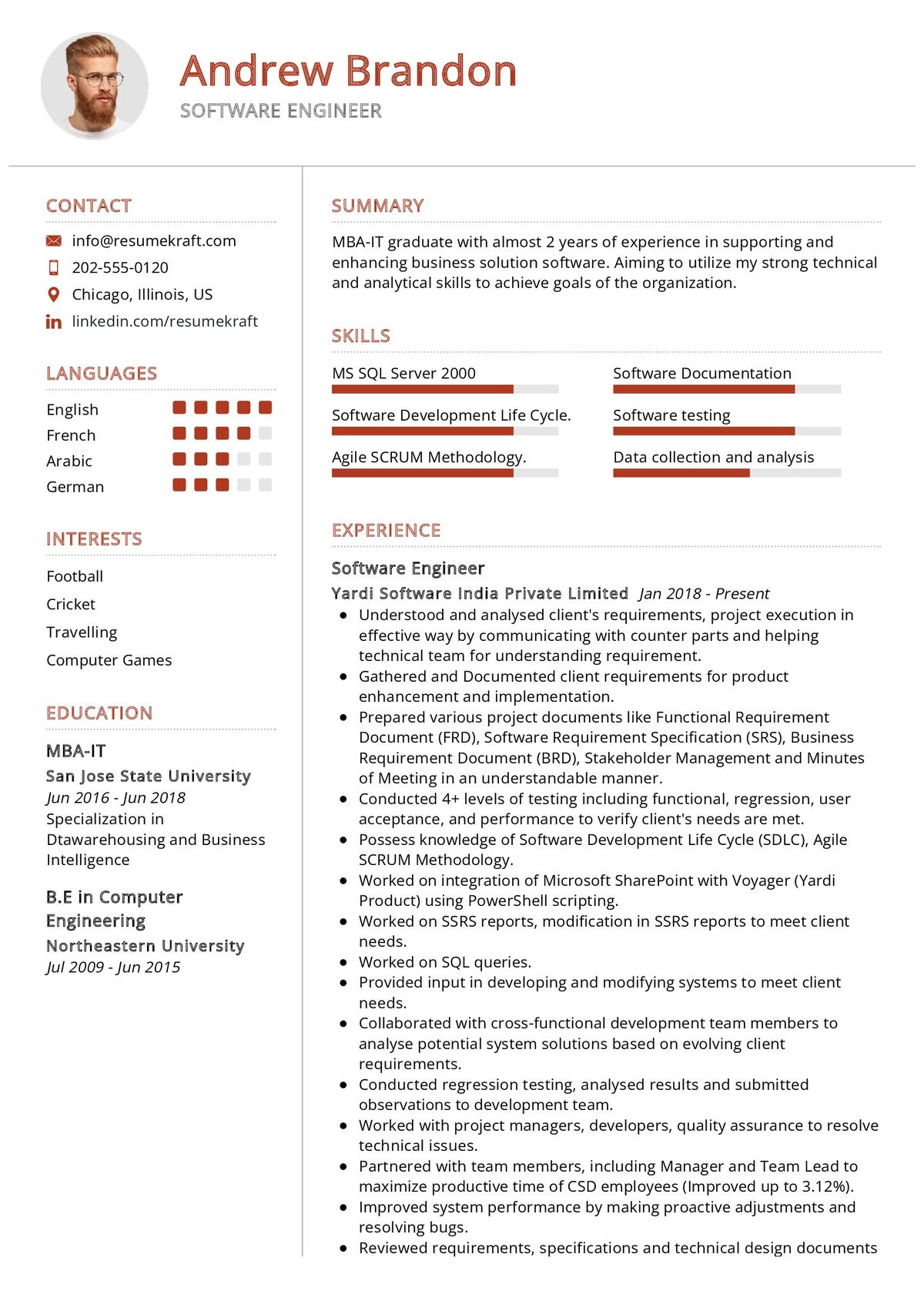 Software Engineer Experience Resume format Sample software Engineer Resume Template 2022 Writing Tips – Resumekraft