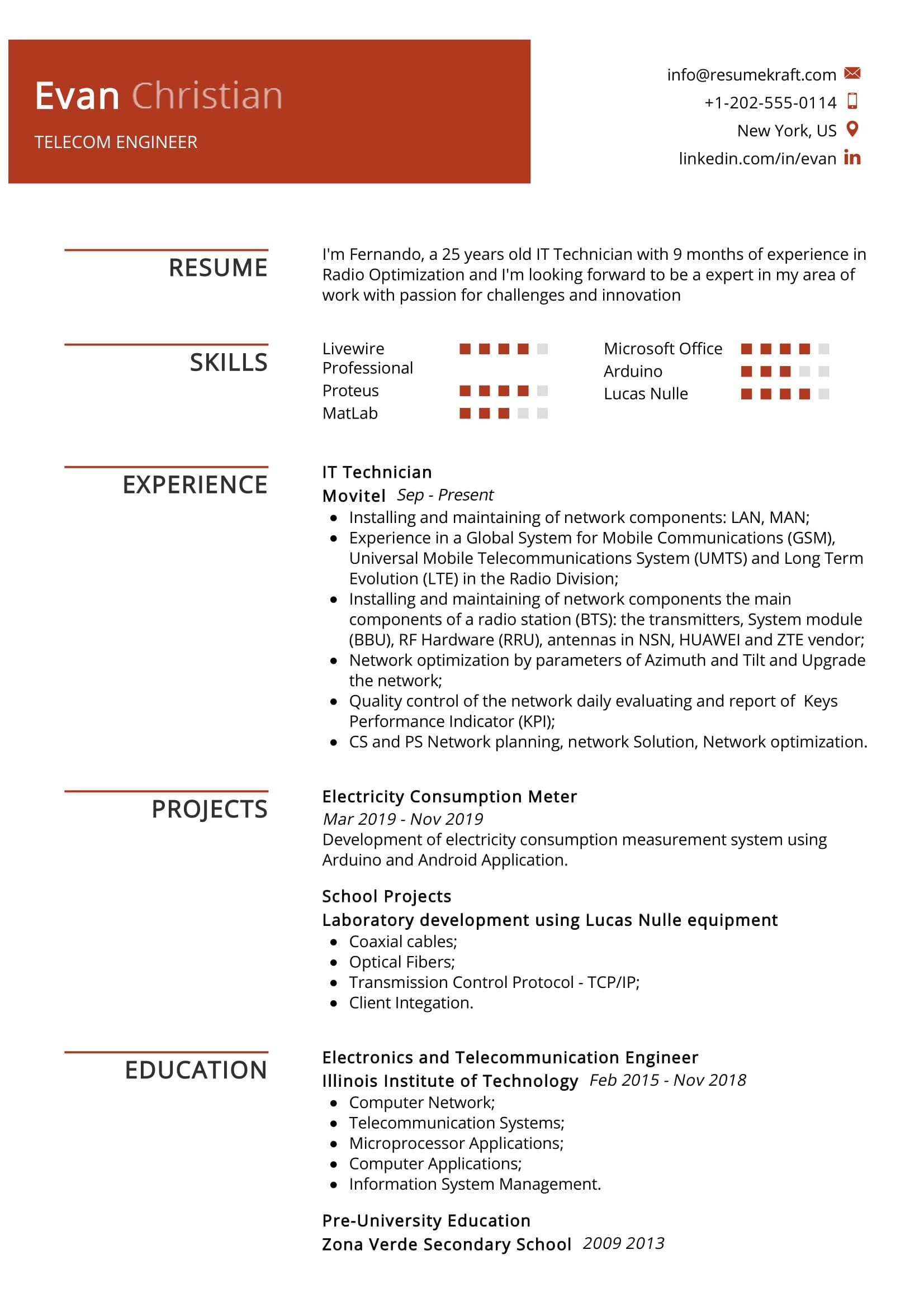 Telecom Project Manager Resume Sample India Telecom Engineer Resume Sample 2022 Writing Tips – Resumekraft