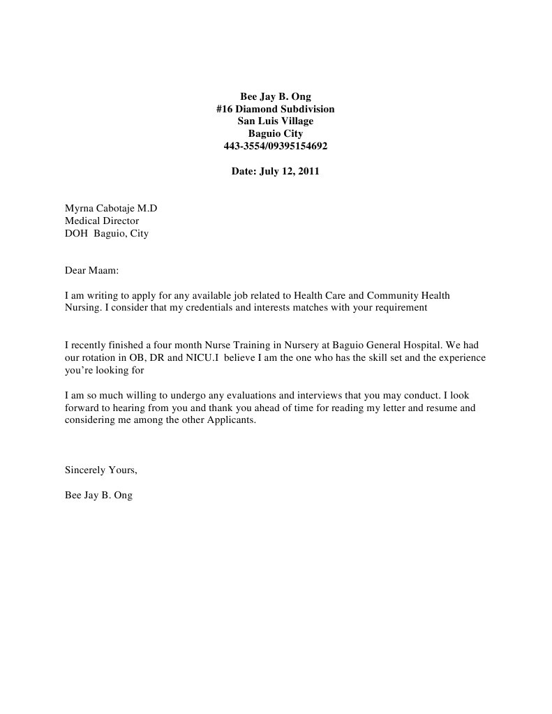 Volunteer In A Hospital Resume Cover Letter Samples Cover Letters for Volunteer Nurse Pdf Nursing Health Sciences