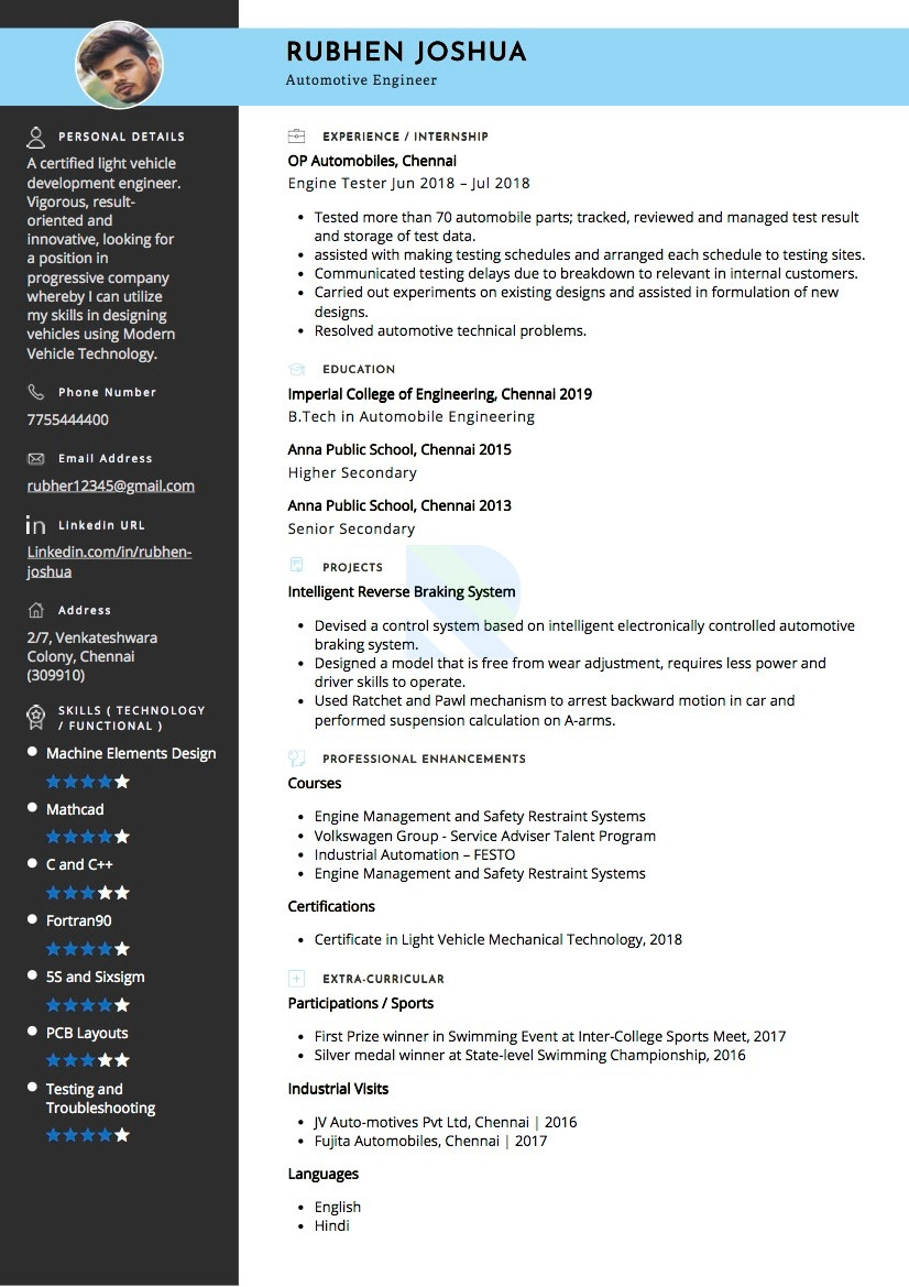 2 Mechanical Design Engineer Resume Samples Sample Resume Of Mechanical Design Engineer with Template …