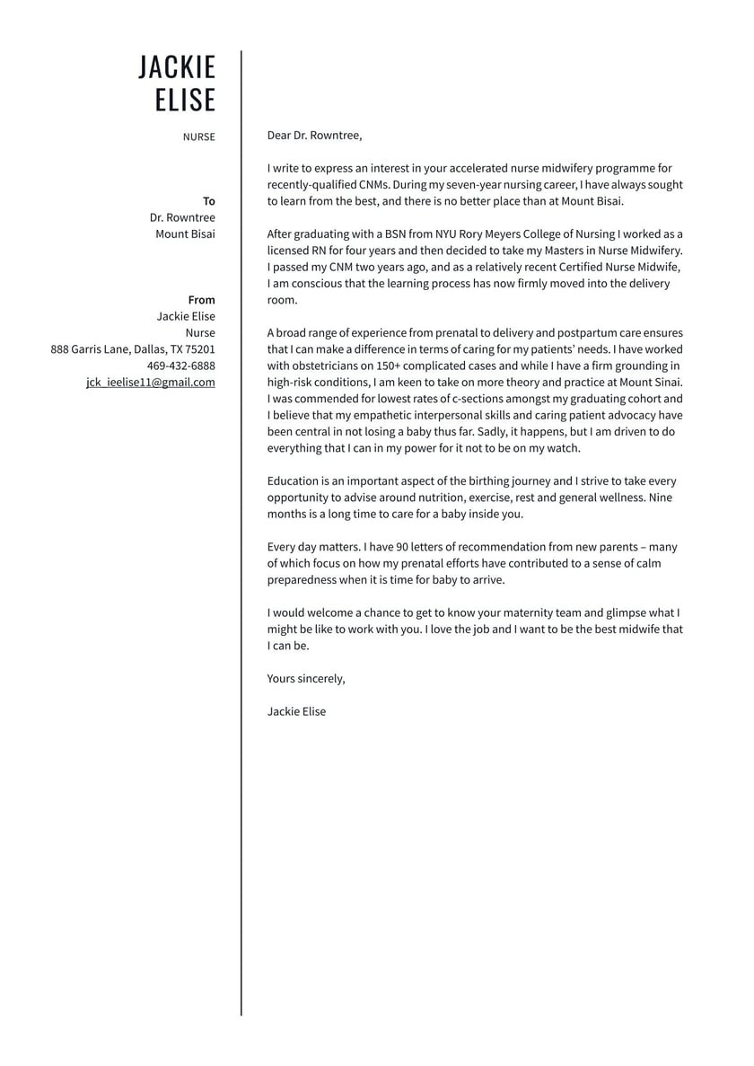 Aged Care Resume Cover Letter Sample Nursing Cover Letter Examples & Expert Tips [free] Â· Resume.io