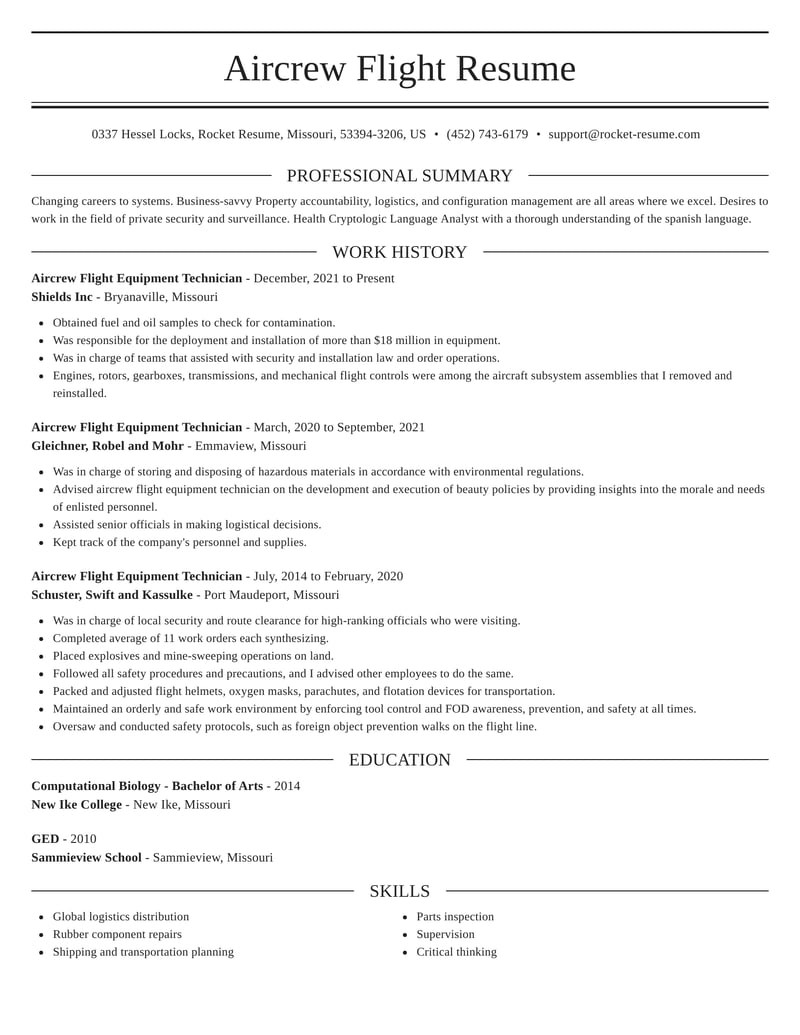 Air force Aircraft Mechanic Resume Sample Air Battle Manager Sample Resume