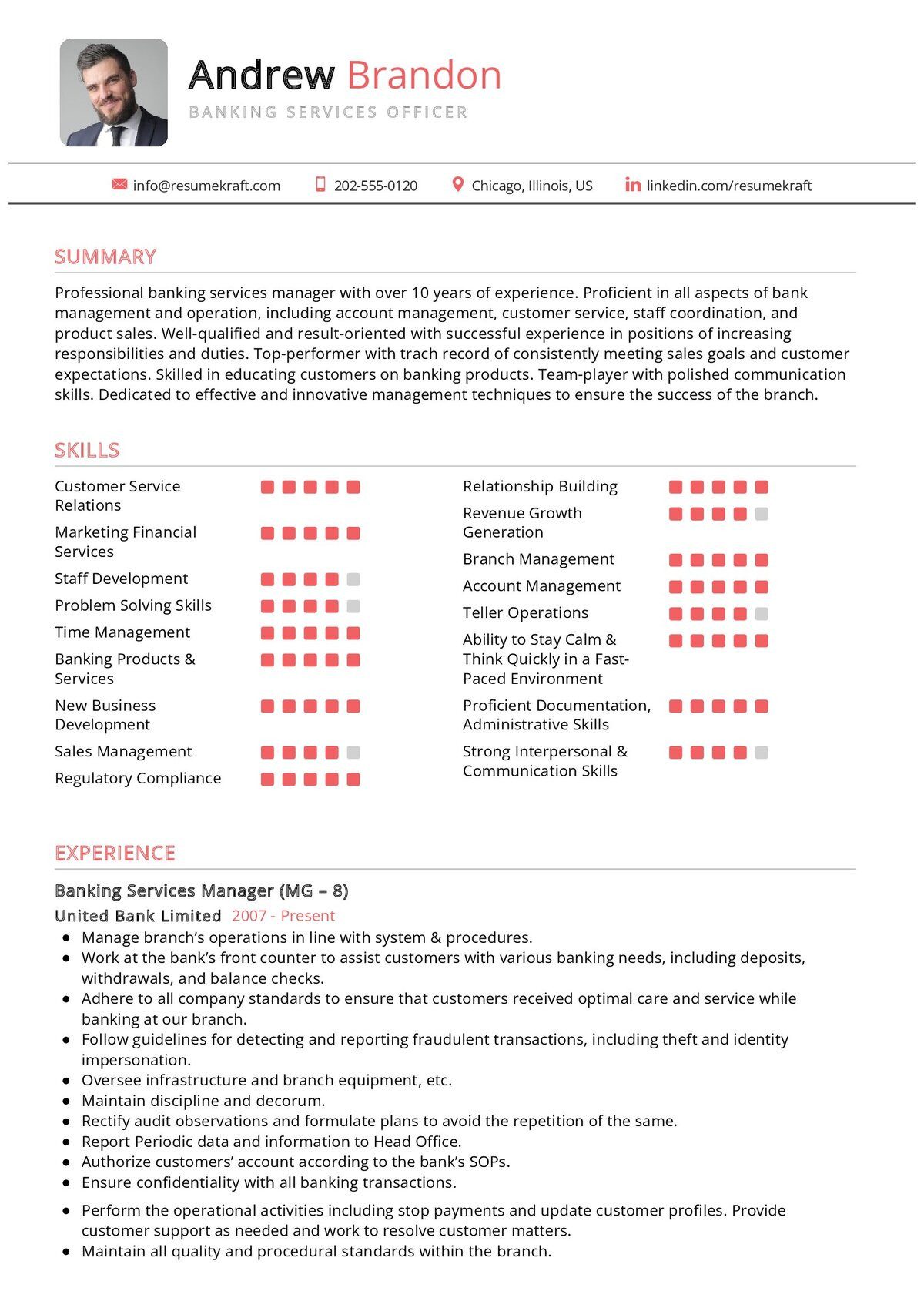 Bank Of America Shared Services Qa Resume Sample Banking Services Officer Resume Sample 2022 Writing Tips …