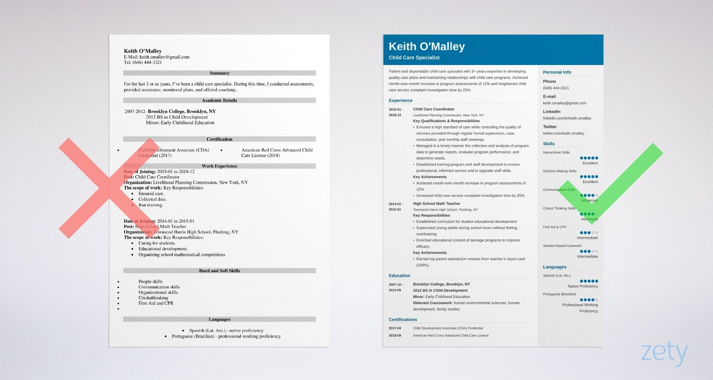 Child and Youth Care Resume Samples Child Care Provider Resume Example [with Skills & Objectives]