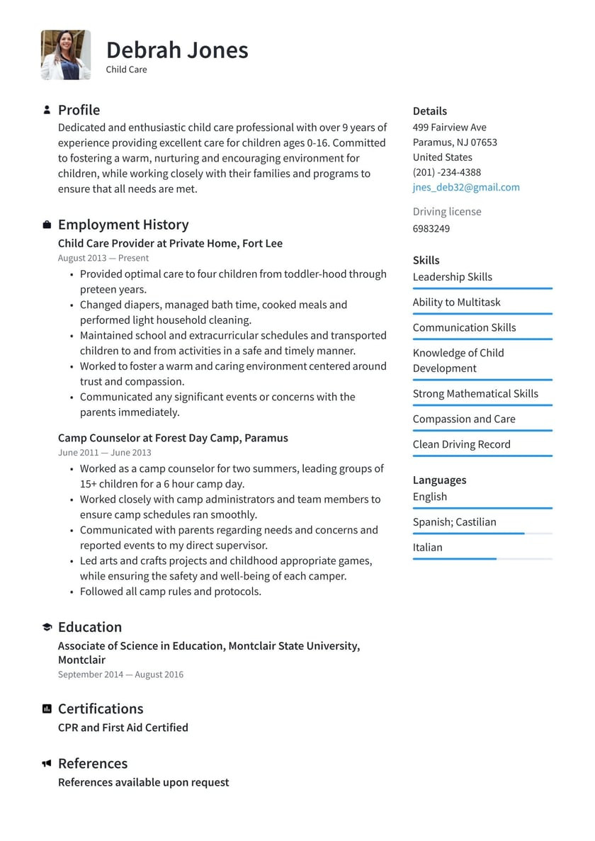 Child and Youth Care Worker Resume Sample Child Care Resume Examples & Writing Tips 2022 (free Guide)