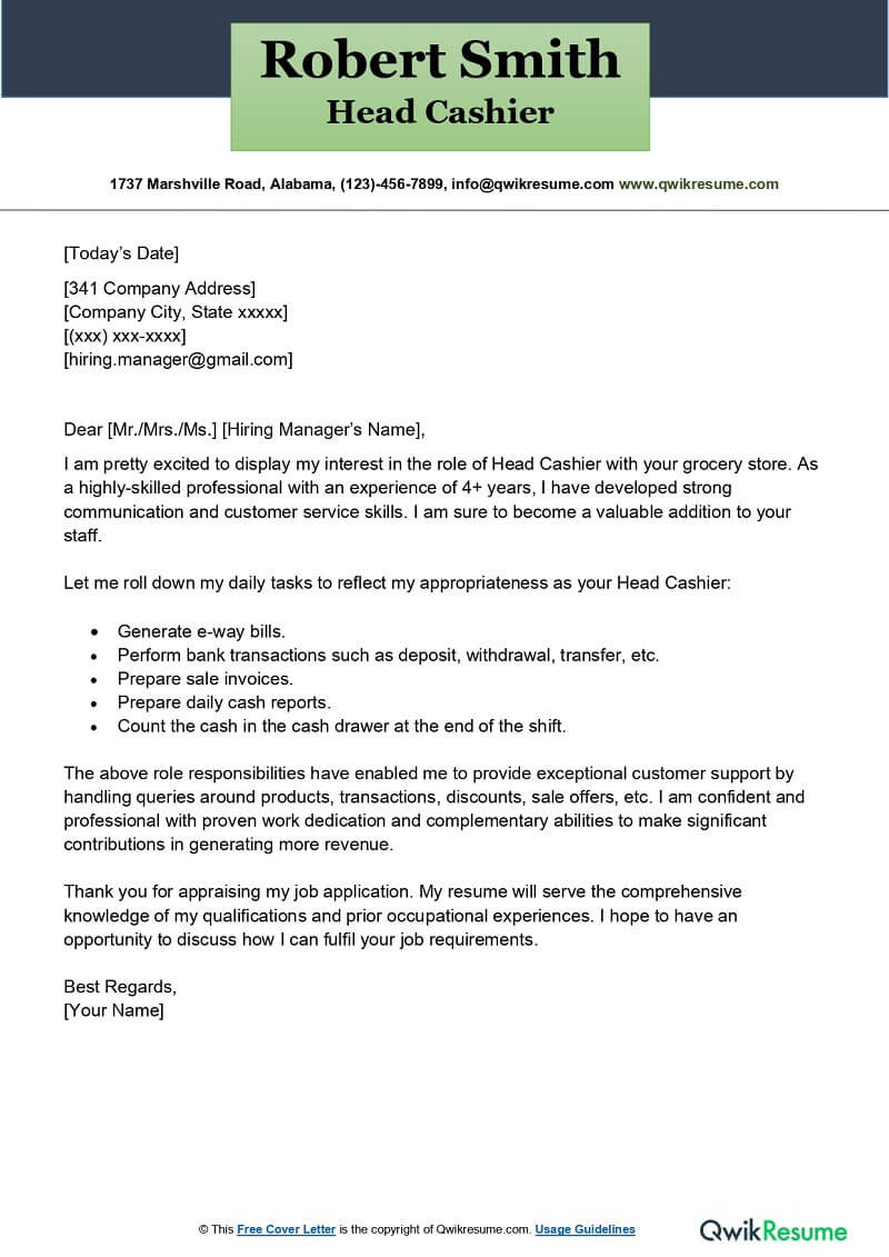 Cover Letter for Resume Samples for Chase Bank Credit Officer Cover Letter Examples – Qwikresume