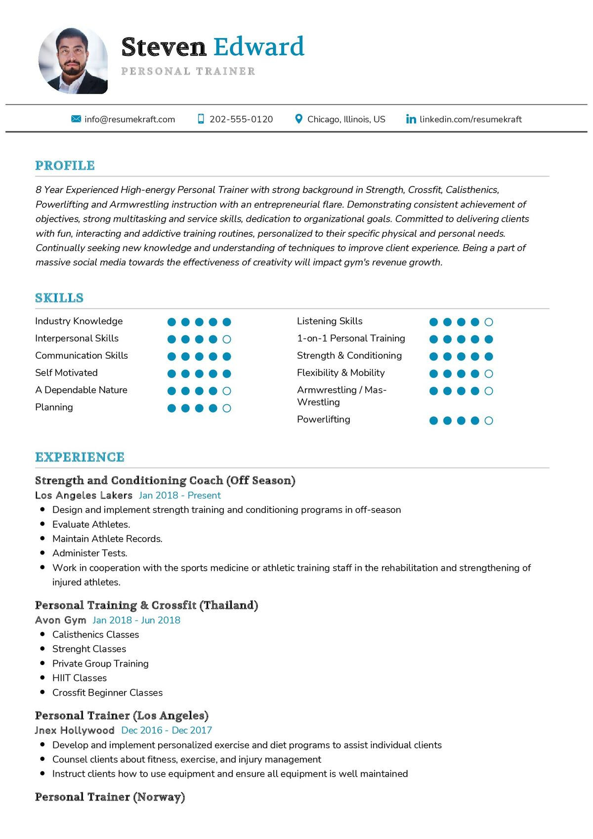 Entry Level Personal Trainer Resume Sample Personal Trainer Cv Sample 2022 Writing Tips – Resumekraft